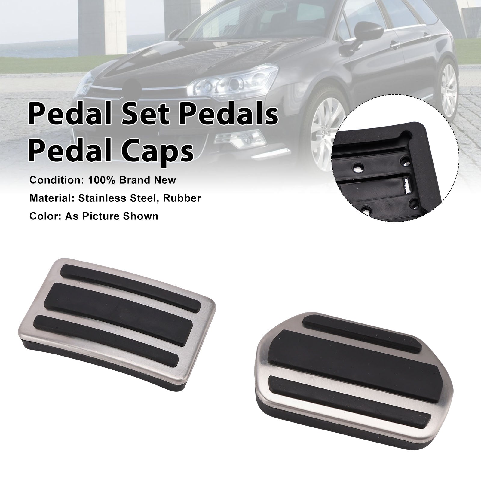 Pedal Set Pedals Pedal Caps For Peugeot 3008 2009-2016 508 2010-2018 AT