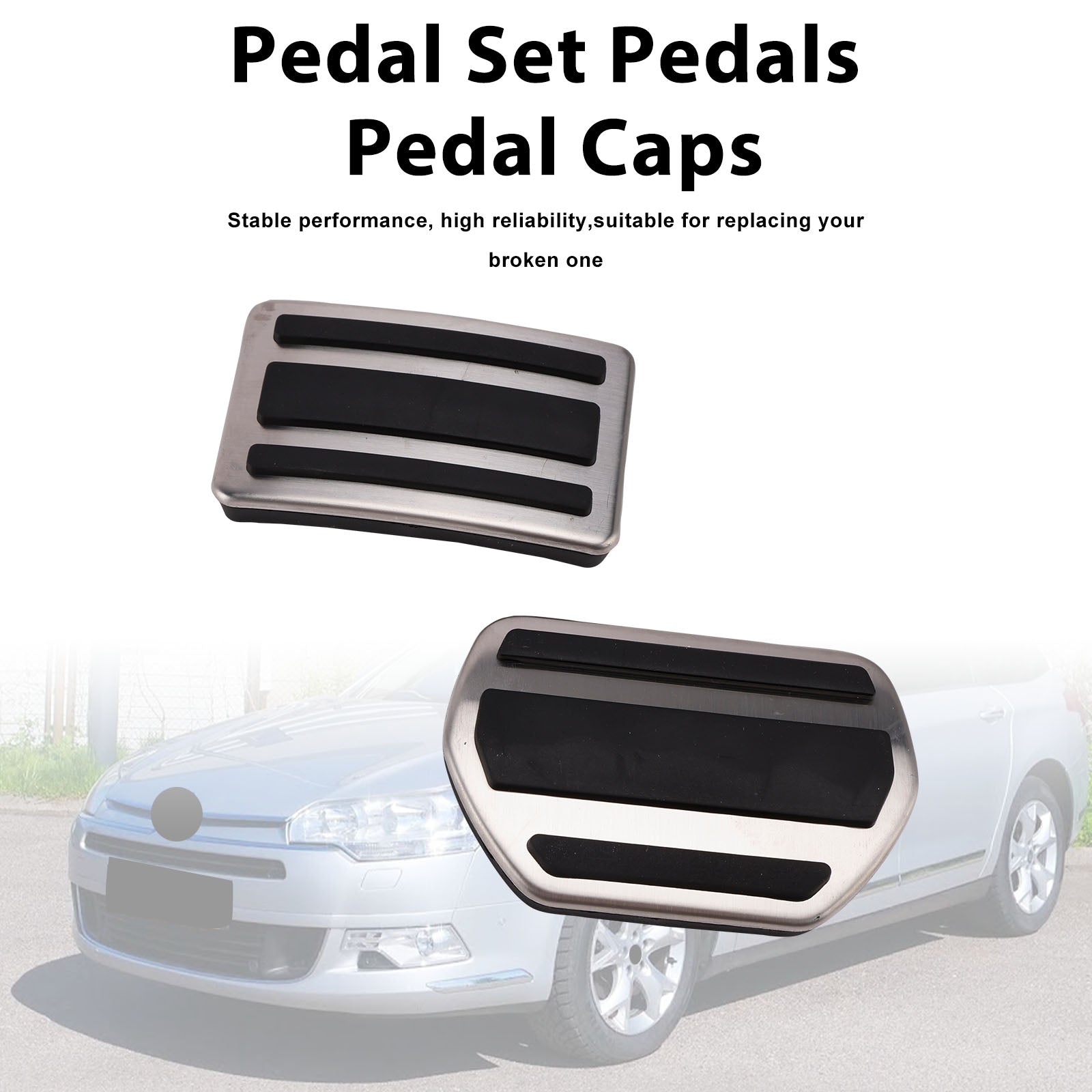 Pedal Set Pedals Pedal Caps For Peugeot 3008 2009-2016 508 2010-2018 AT