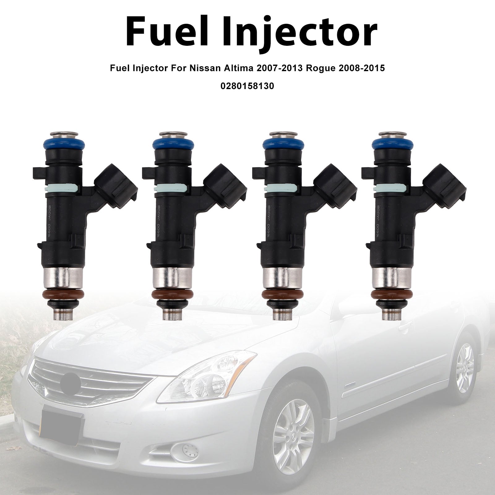 4Pcs Fuel Injector For Nissan Altima 2007-2013 Rogue 2008-2015 0280158130
