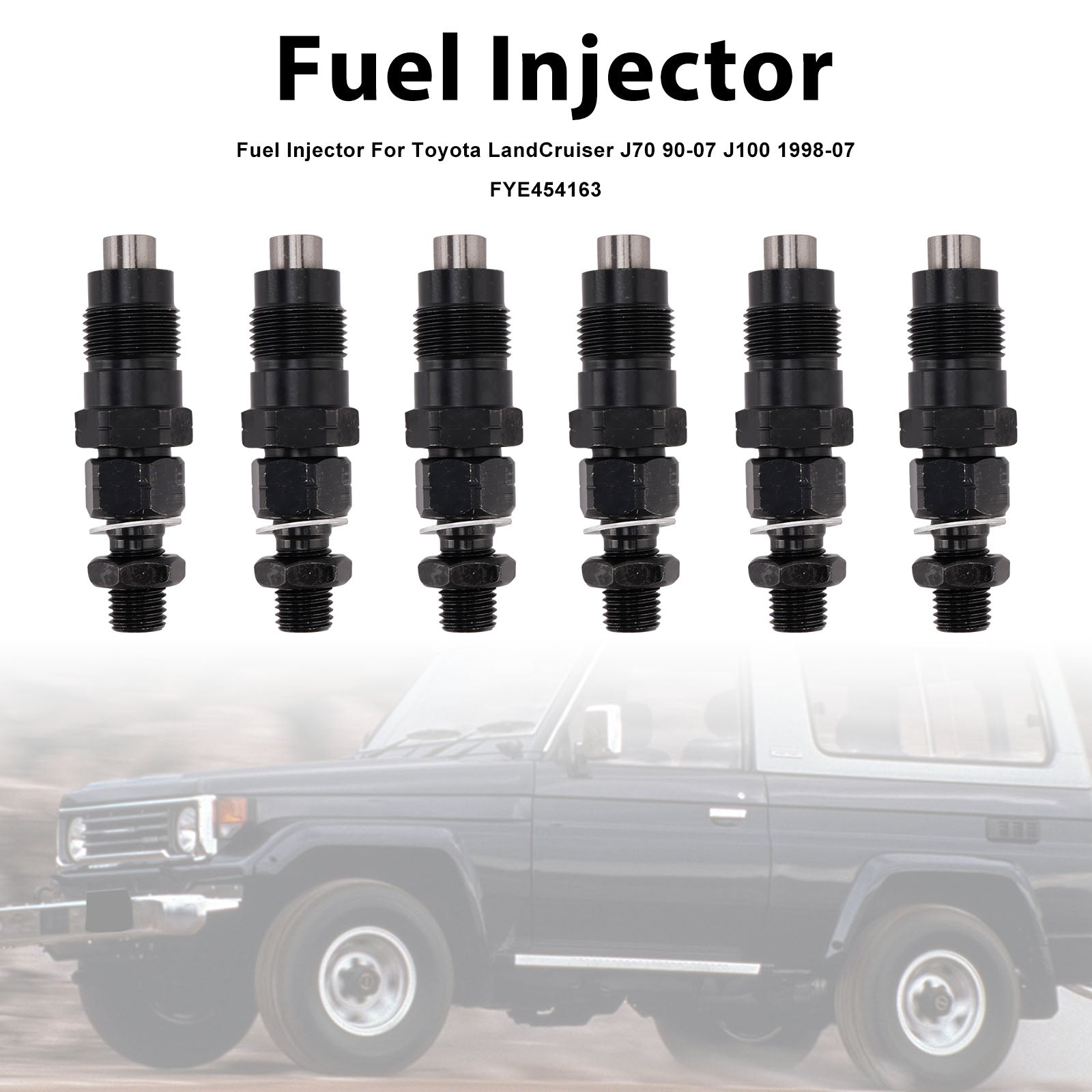 6Pcs Fuel Injector For Toyota LandCruiser J70 90-07 J100 1998-07 FYE454163