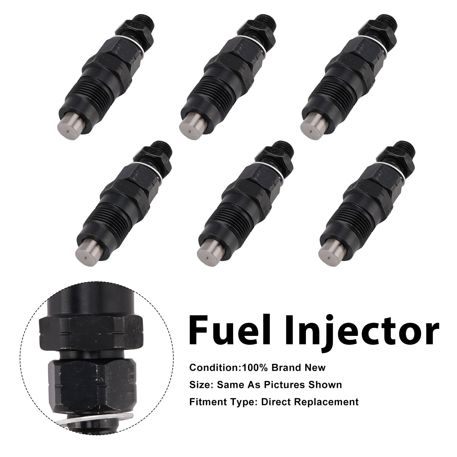 6Pcs Fuel Injector For Toyota LandCruiser J70 90-07 J100 1998-07 FYE454163