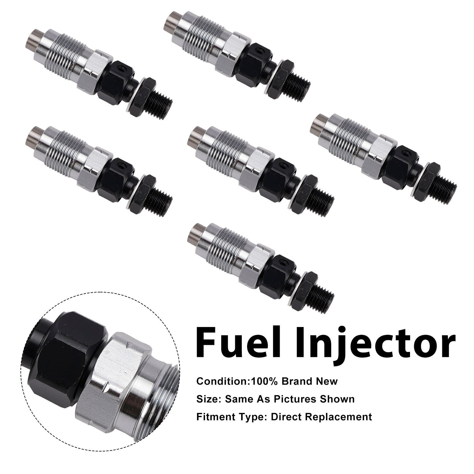 6Pcs Fuel Injector For Toyota Landcruiser 1HZ 23600-19105 2360019105