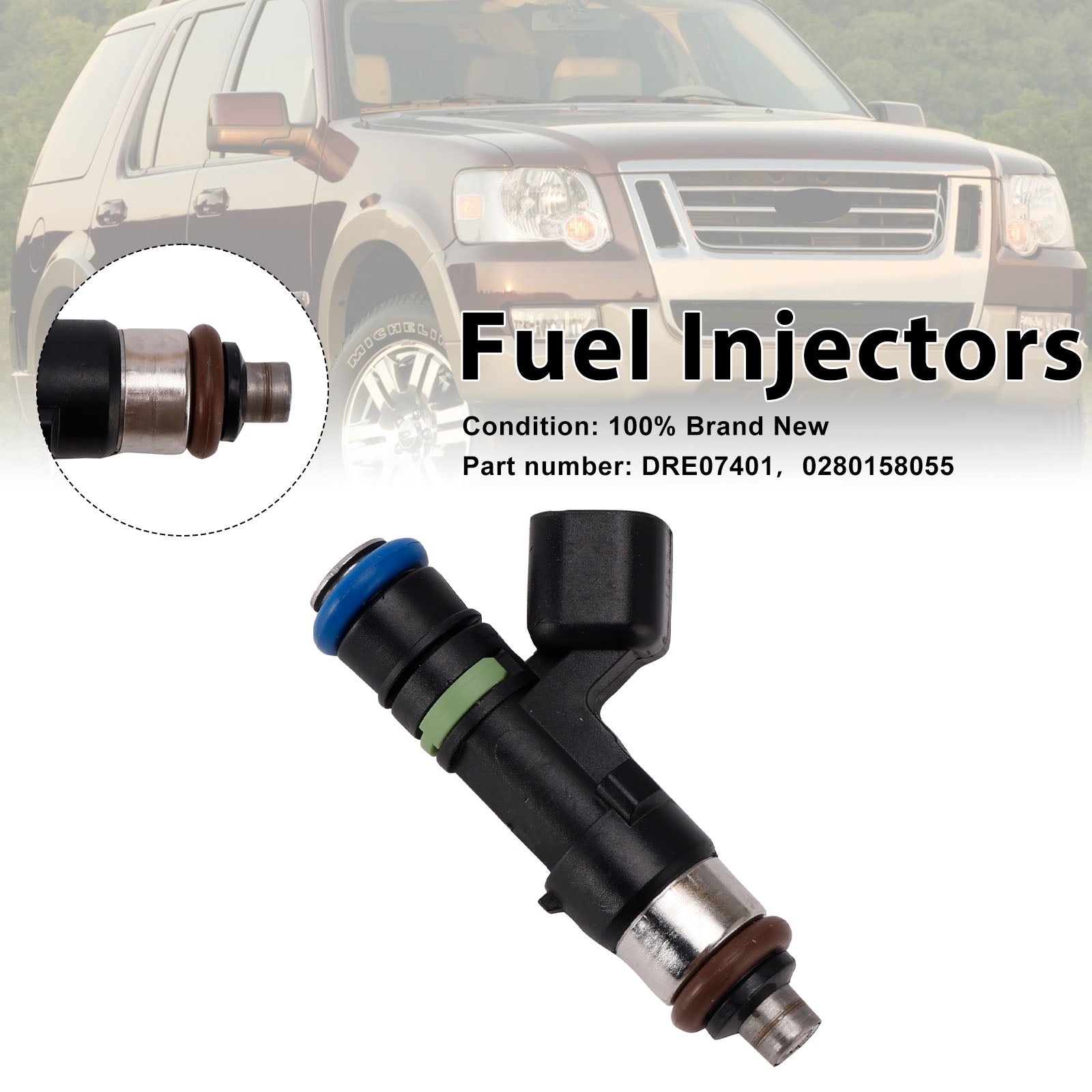 DRE07401 Fuel Injectors 0280158055 For Mercury Mountaineer Ford Explorer