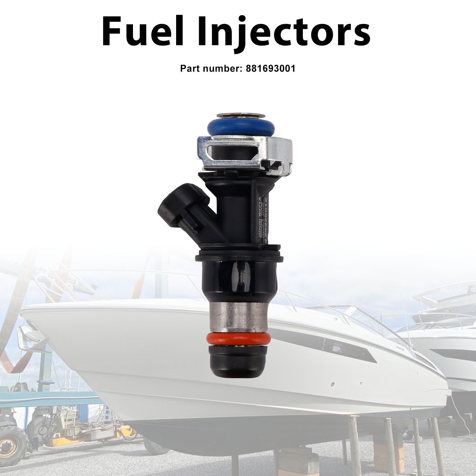 881693001 Fuel Injectors For MERCRUISER 8.1L 496 CID V8 GM Engines
