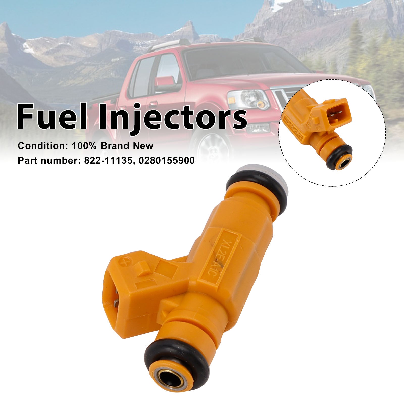 822-11135 Fuel Injectors ?0280155900 For Mercury Mountaineer Ford Explorer