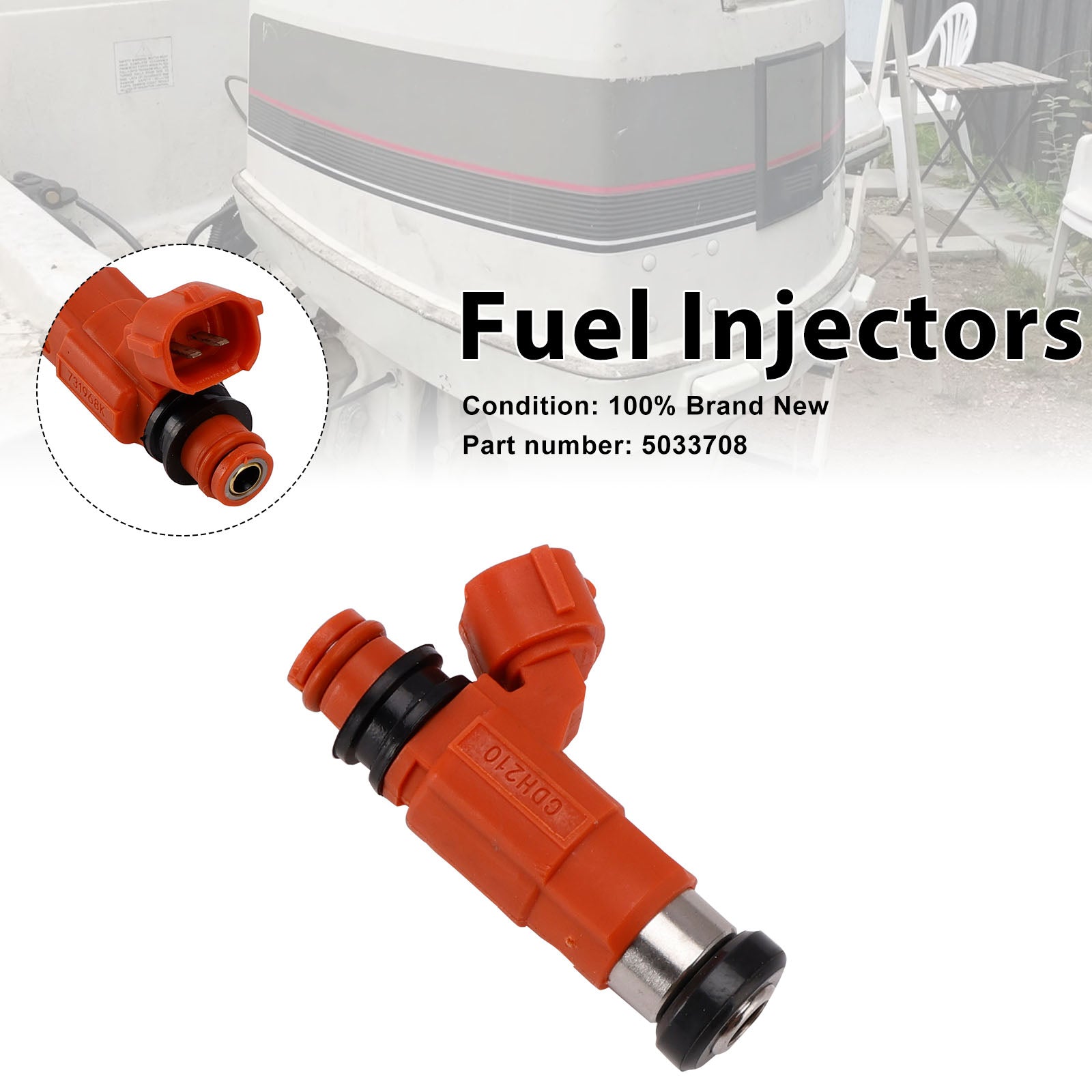 Fuel Injectors 5033708 For Outboard Moto 90-115-140 HP 2003-2006