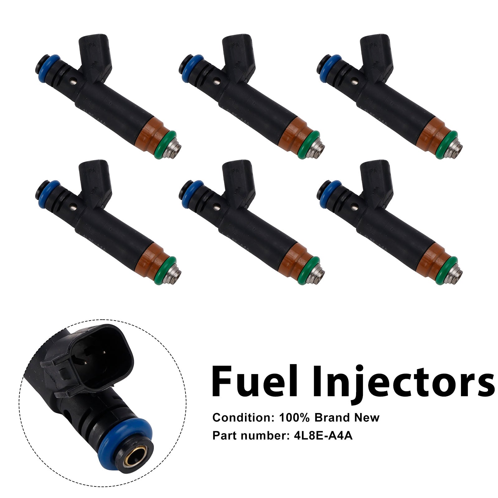 6PC 4L8E-A4A Fuel Injectors For Mercury Mariner Ford Taurus Explorer