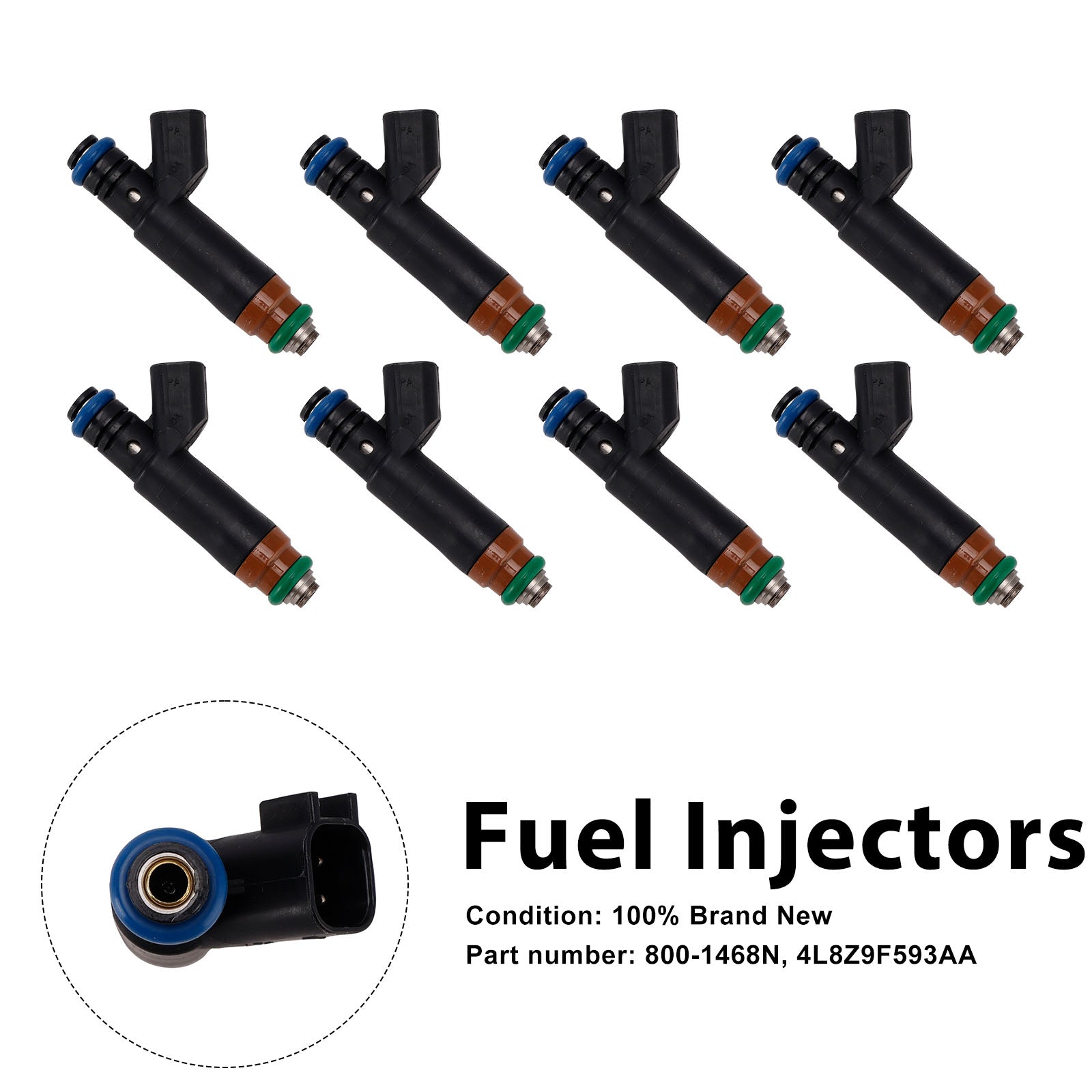 8PC 800-1468N Fuel Injectors 4L8Z9F593AA For Mercury Mariner Ford Explorer