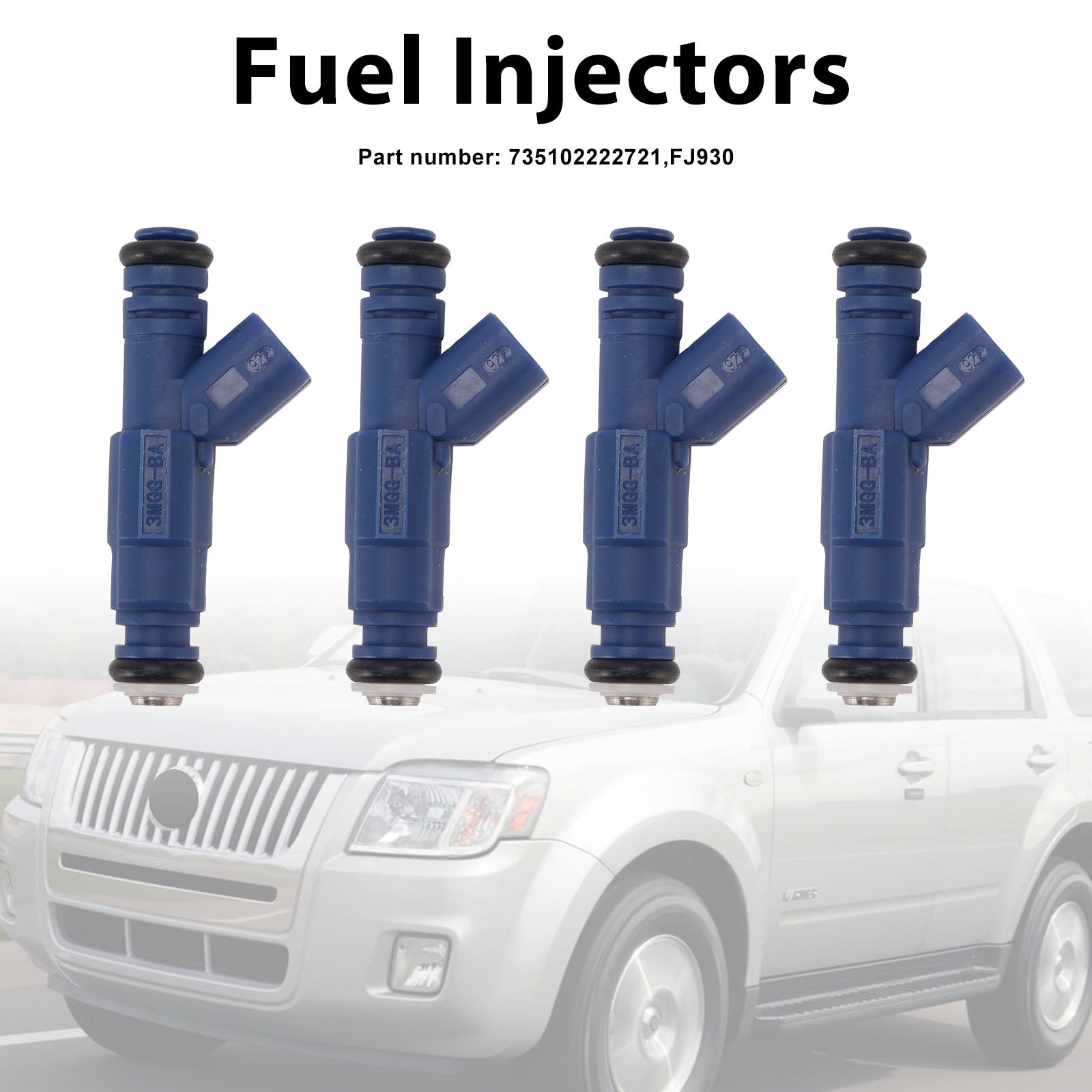 4PC FJ930 Fuel Injectors 735102222721 For Mercury Mariner Ford Mazda Tribute