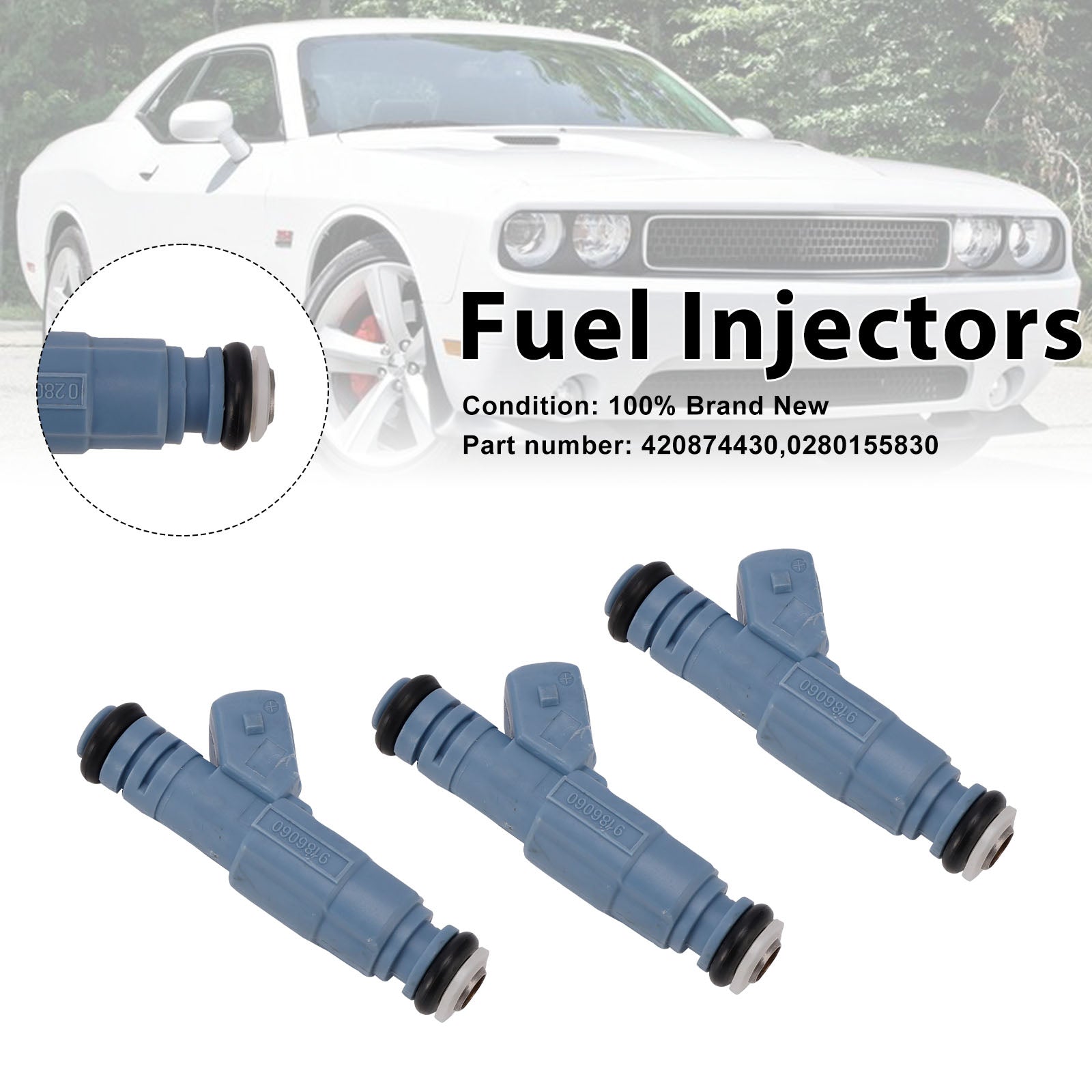 3PC 420874430 Fuel Injectors 0280155830 For Sea-Doo GTI SE GTI 130 06-11
