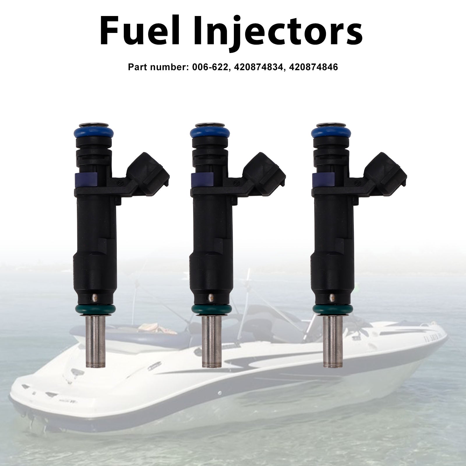 3PC 420874834 Fuel Injectors 420874846 For Sea-Doo GTI 155 GTR 215 RXT 260
