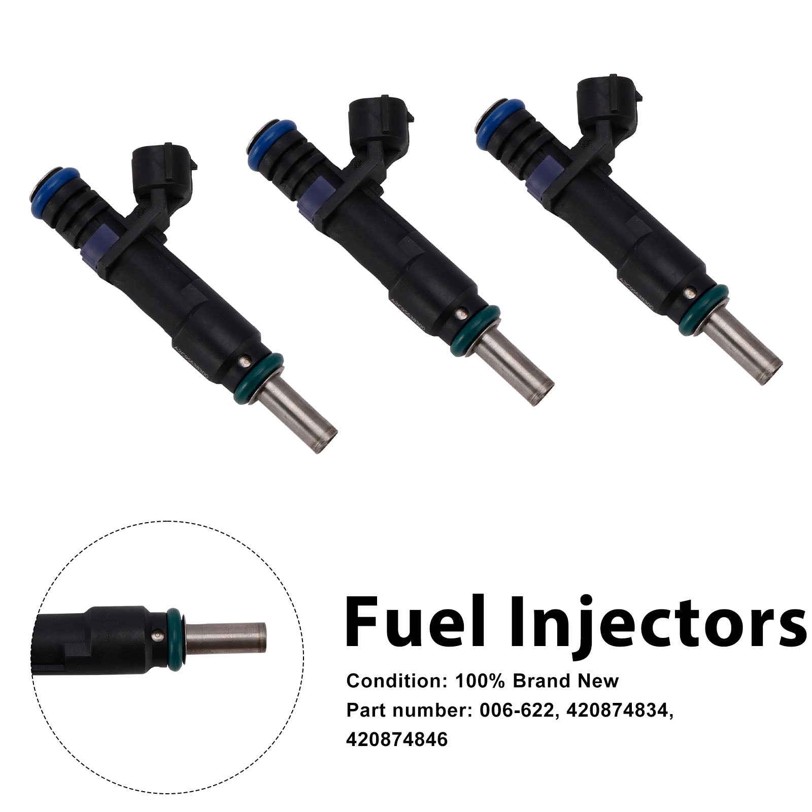 3PC 420874834 Fuel Injectors 420874846 For Sea-Doo GTI 155 GTR 215 RXT 260