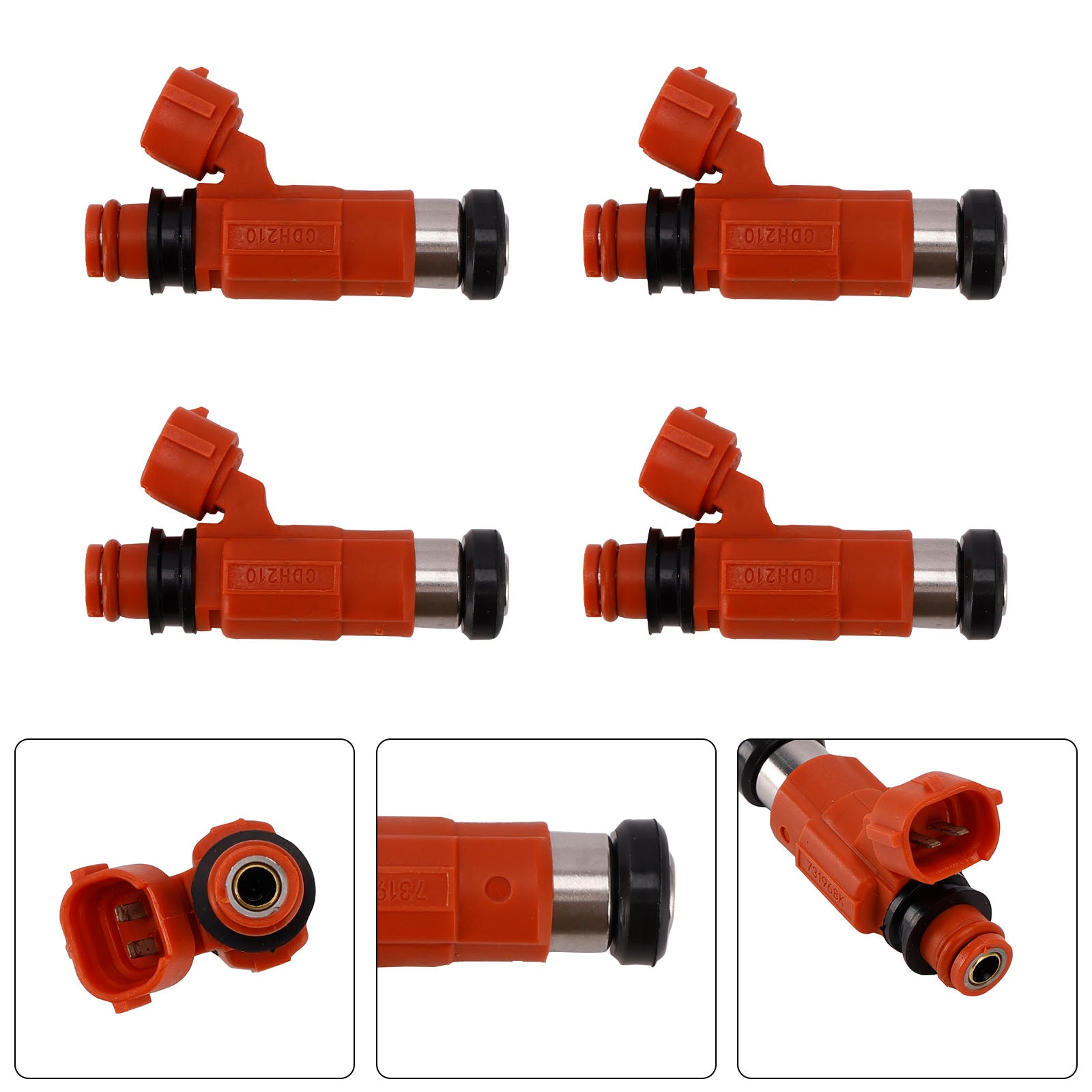 4PC Fuel Injectors 5033708 For Outboard Moto 90-115-140 HP 2003-2006