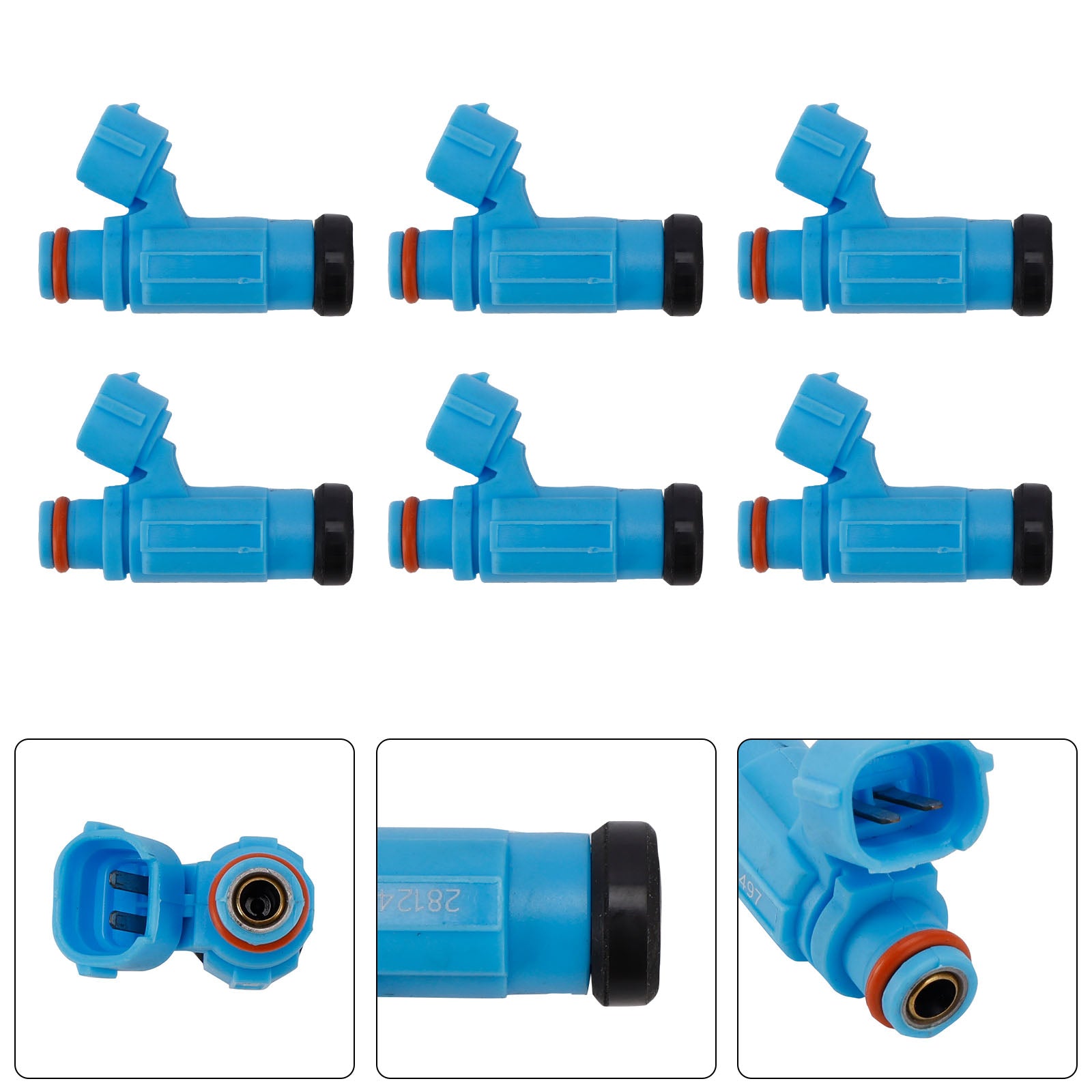 6PC Fuel Injectors 15710-93J00 For Suzuki Outboard 200HP 225HP 250HP