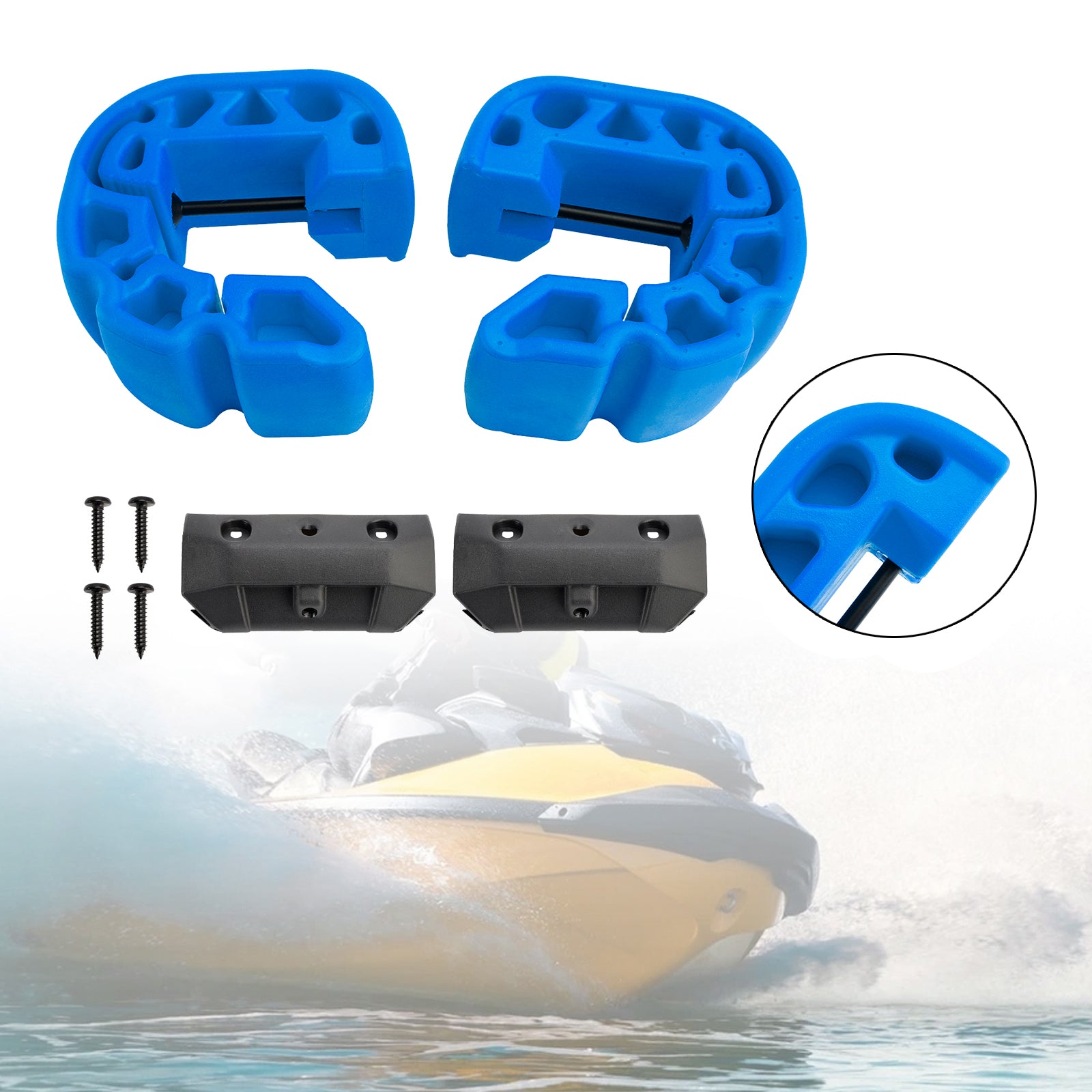 Snap-In Fenders Bumper Anti Crash Kit 295100418 295100729 Blue For Sea-Doo Gtx