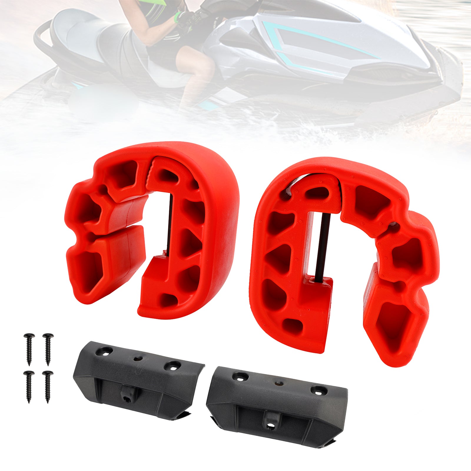 Snap-In Fenders Bumper Anti Crash Kit 295100418 295100729 Red For Sea-Doo Gtx