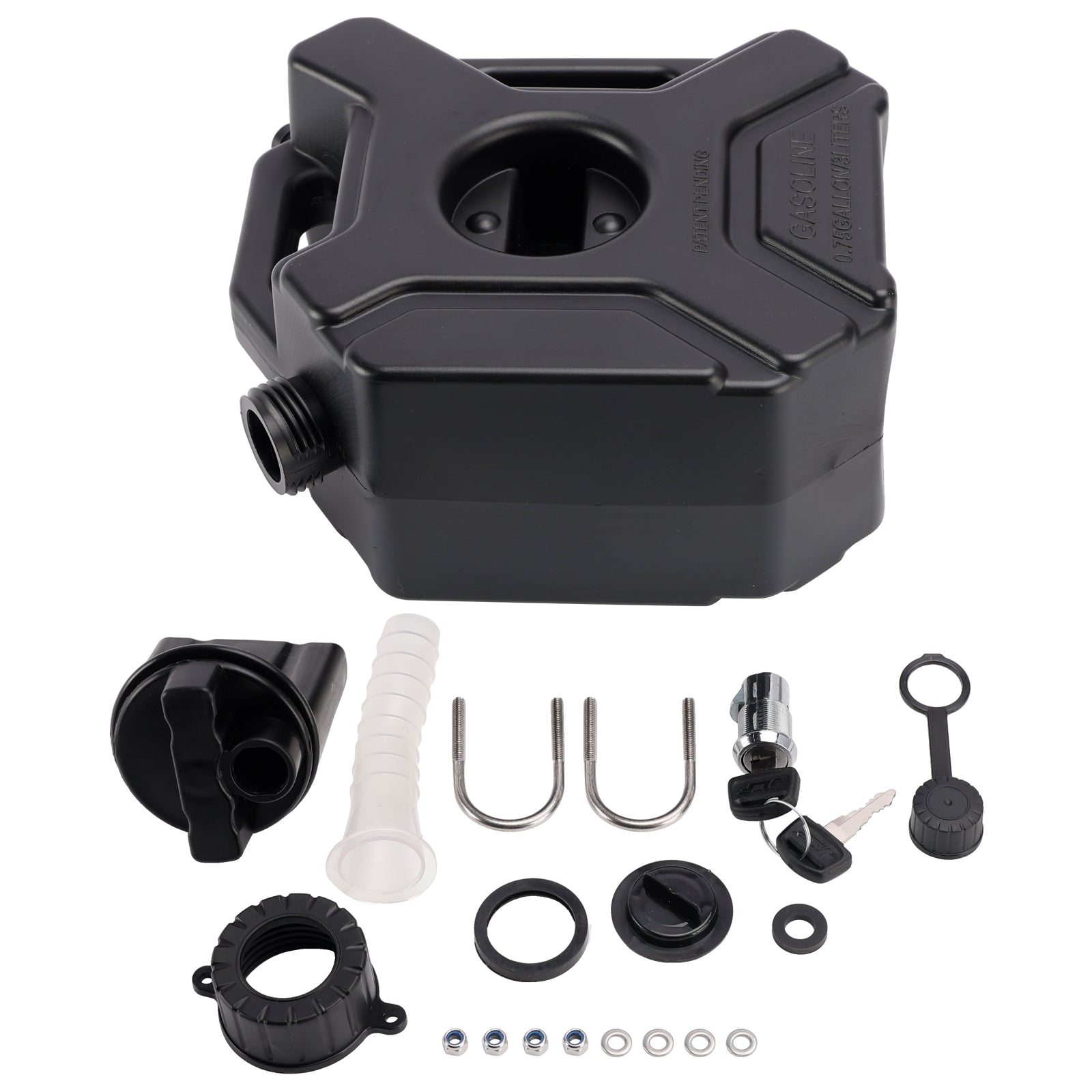 3L Oil Gas Container Anti-static Jerry Can Fuel Tank Black For Touring Adventure