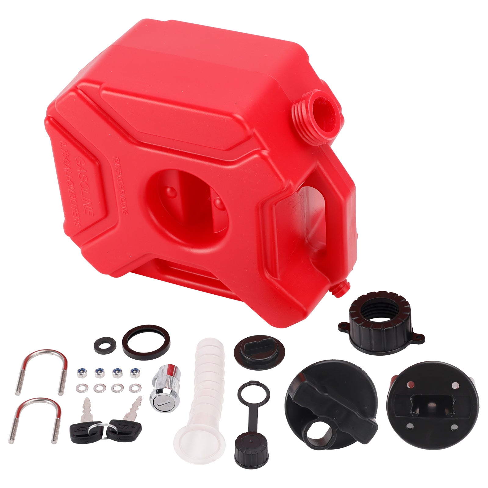 3L Oil Gas Container Anti-static Jerry Can Fuel Tank Red For Touring Adventure