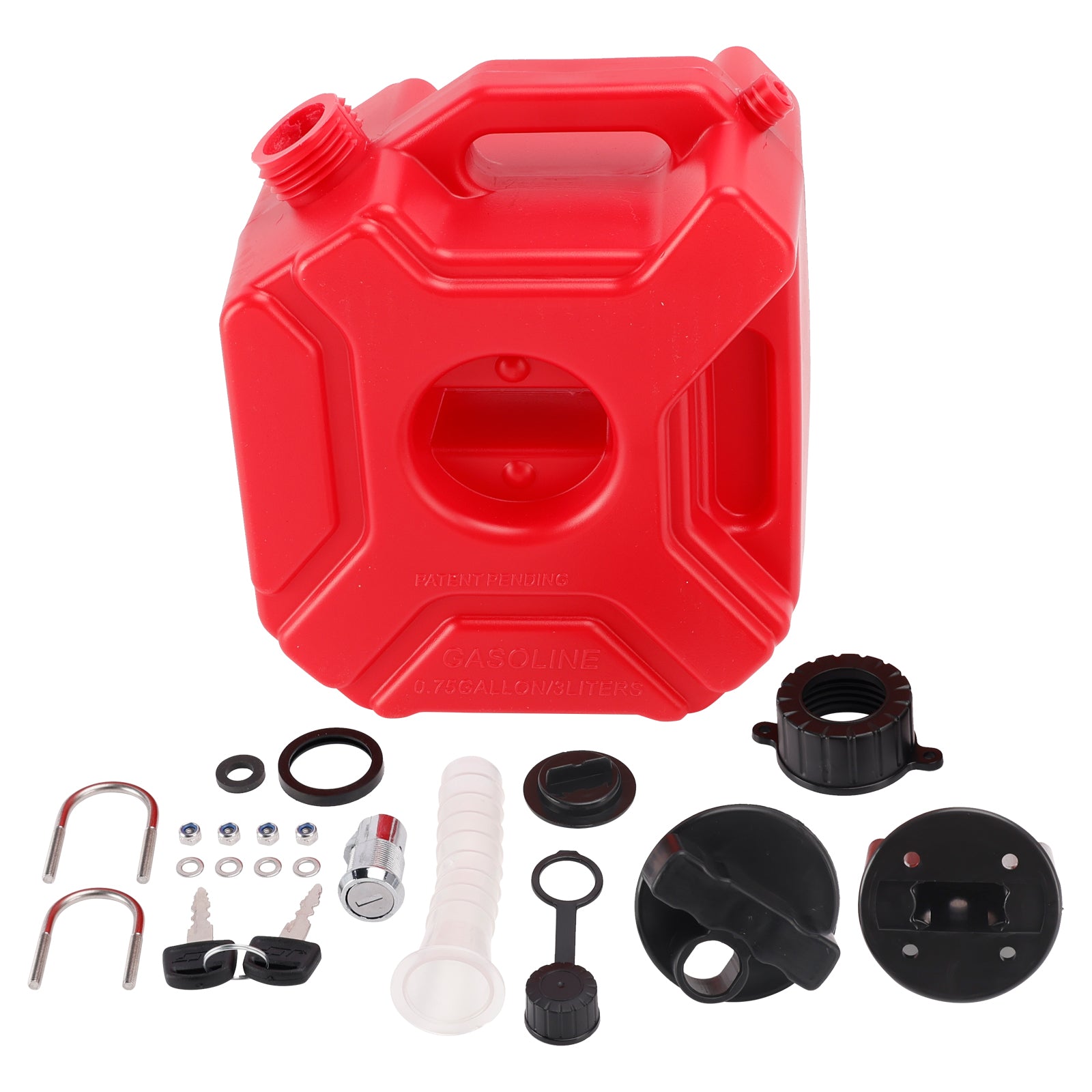 3L Oil Gas Container Anti-static Jerry Can Fuel Tank Red For Touring Adventure