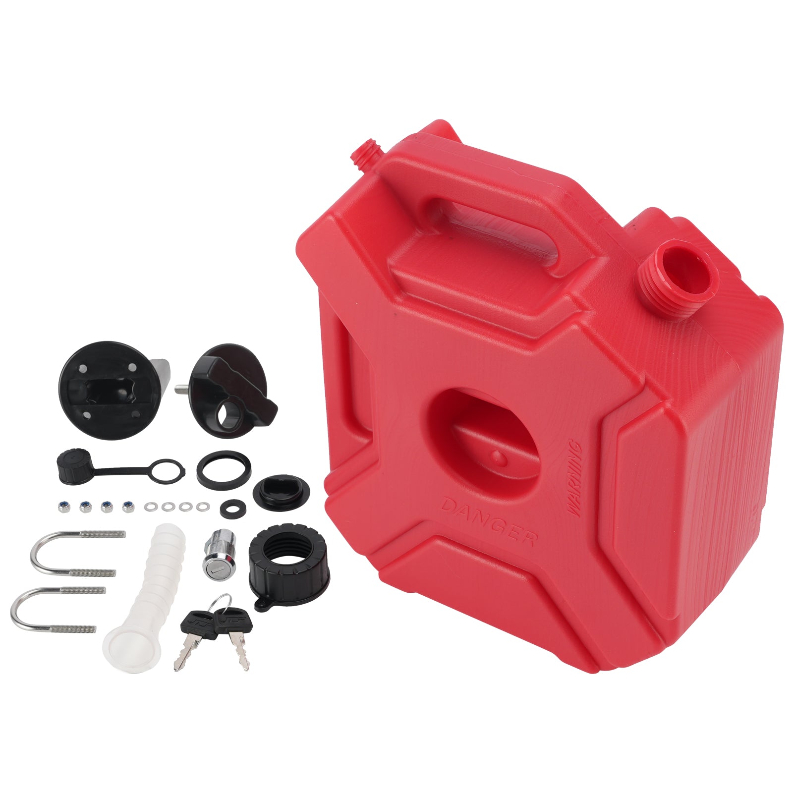 5L Oil Gas Container Anti-static Jerry Can Fuel Tank Red For Touring Adventure