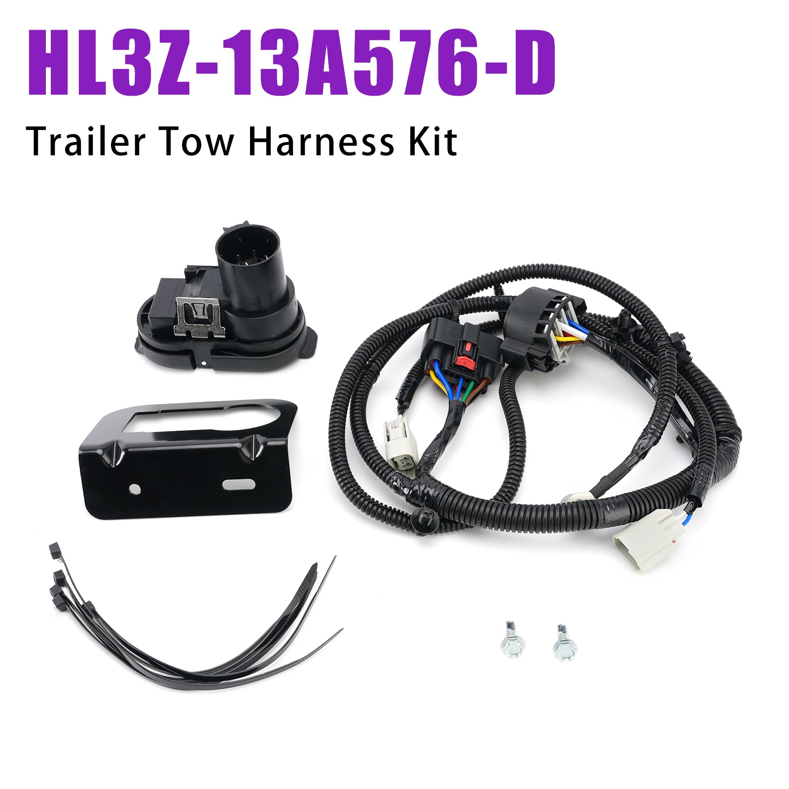 Trailer Tow Harness Kit for Ford F150 2015-2020 HL3Z-13A576-D w/o Parking Aid