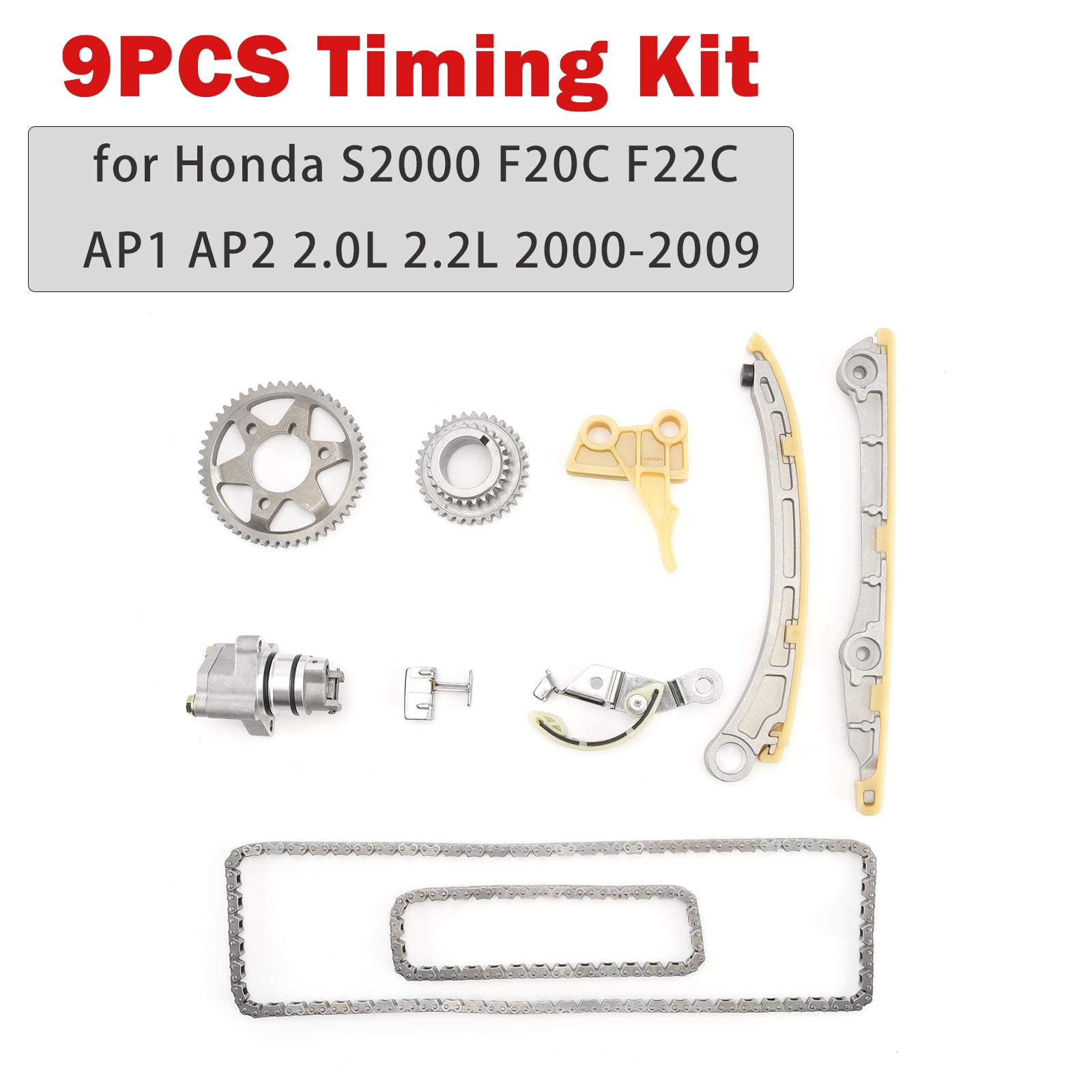 9PCS Timing Kit for Honda S2000 F20C F22C AP1 AP2 2.0L 2.2L 2000-2009