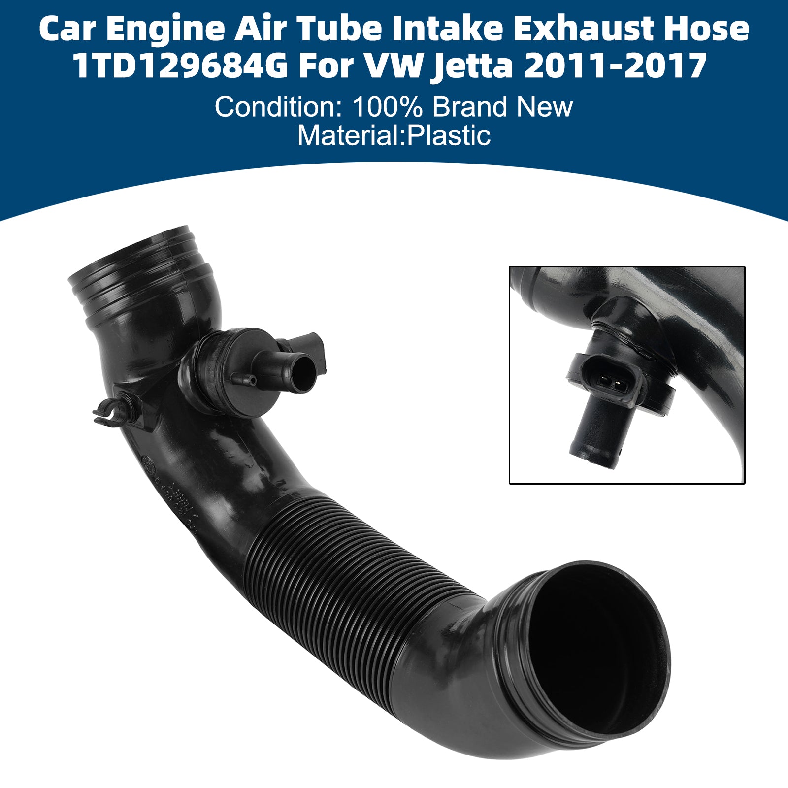 Car Engine Air Tube Intake Exhaust Hose 1TD129684G For VW Jetta 2011-2017