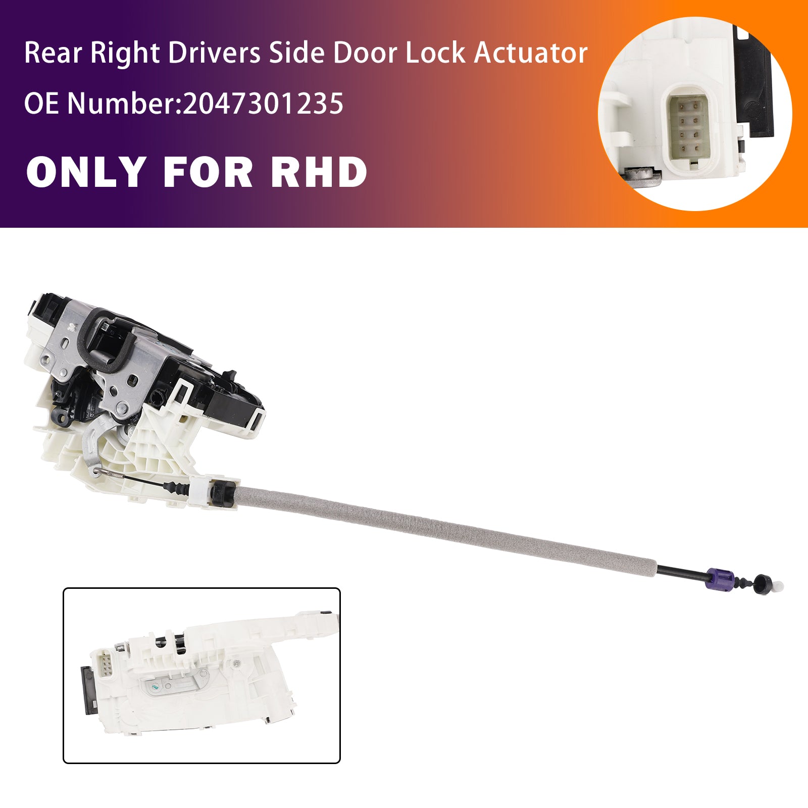 Rear Right Drivers Side Door Lock Actuator 2047301235 For Benz W204 2007-2011