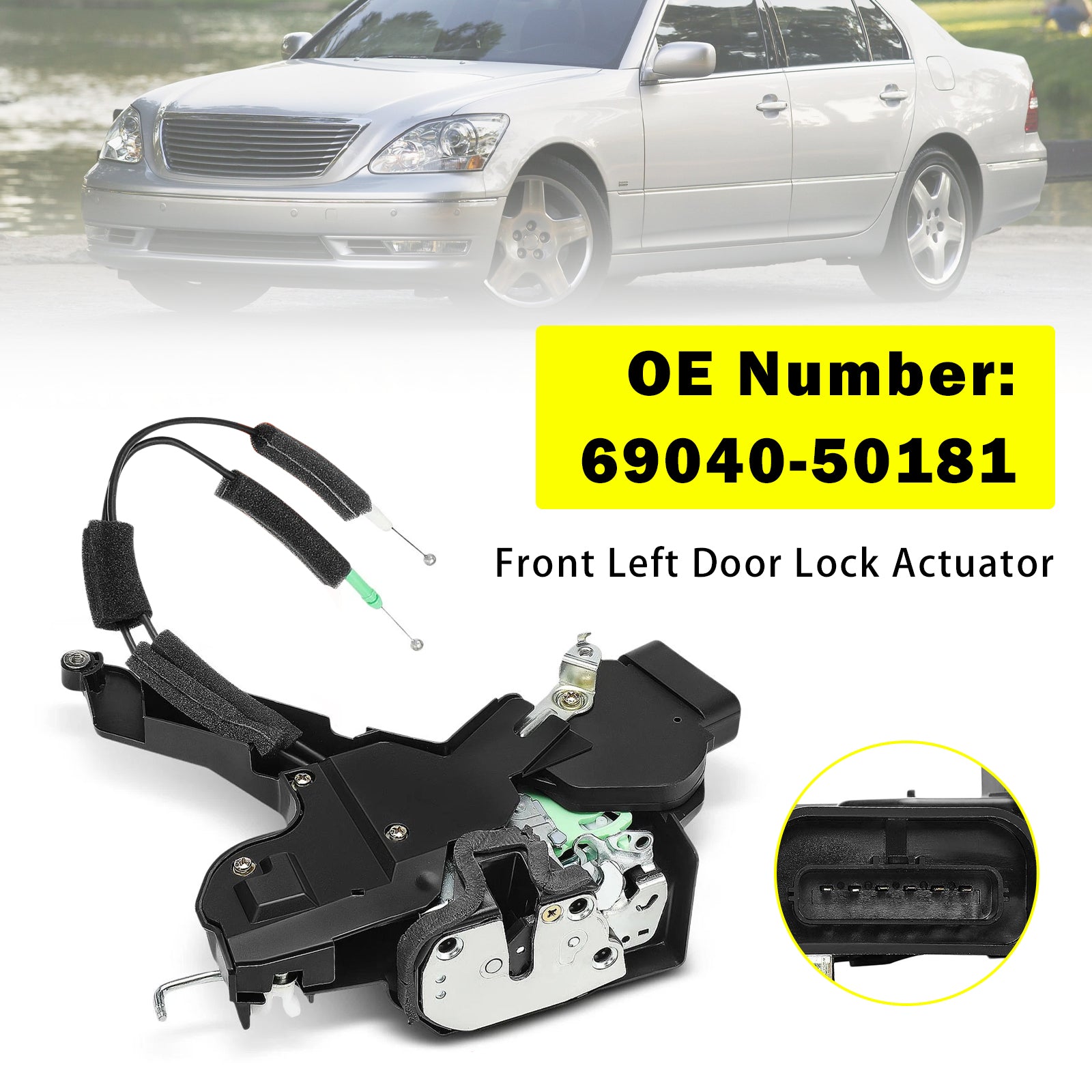 Front Left Door Lock Actuator 69040-50181 for Lexus LS430 2001-2006 Sedan 4-Door