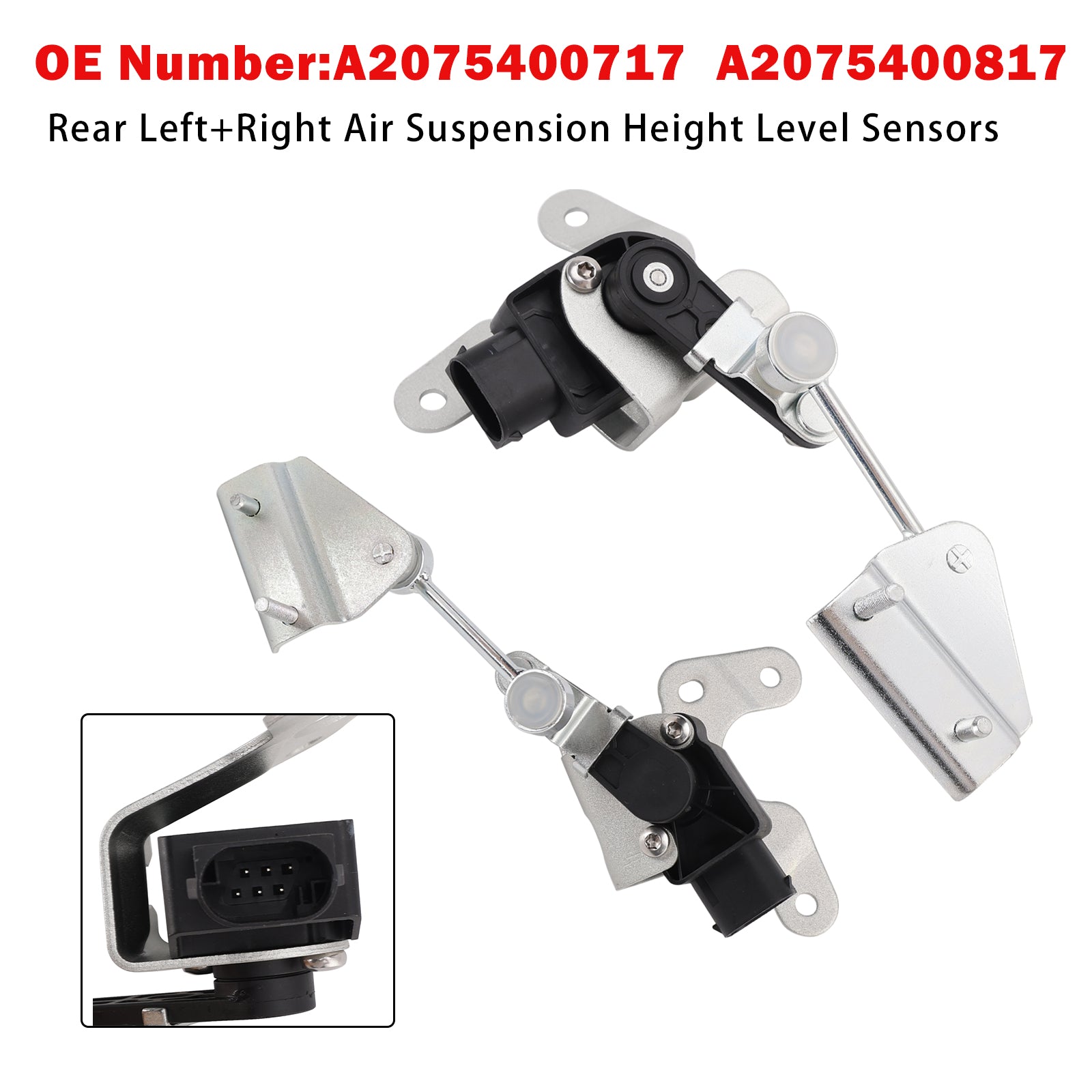Rear Left+Right Air Suspension Height Level Sensors For Mercedes W212 S212 A207 C207