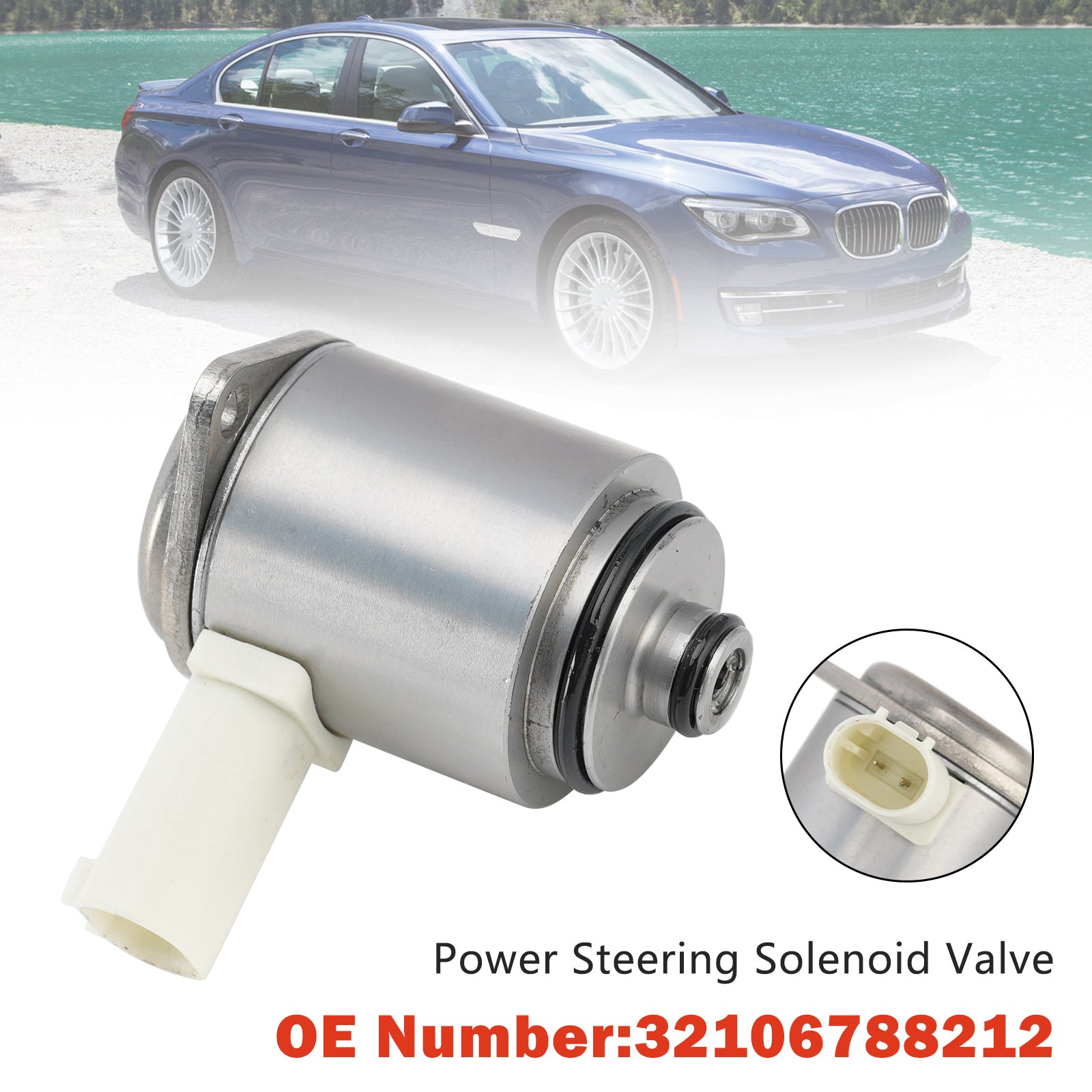 Power Steering Solenoid Valve 32106788212 For BMW 328I 335I 09-13 535I 550I 11-16