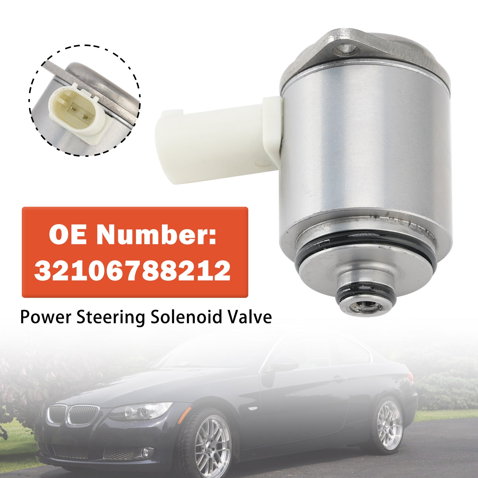 Power Steering Solenoid Valve 32106788212 For BMW 328I 335I 09-13 535I 550I 11-16