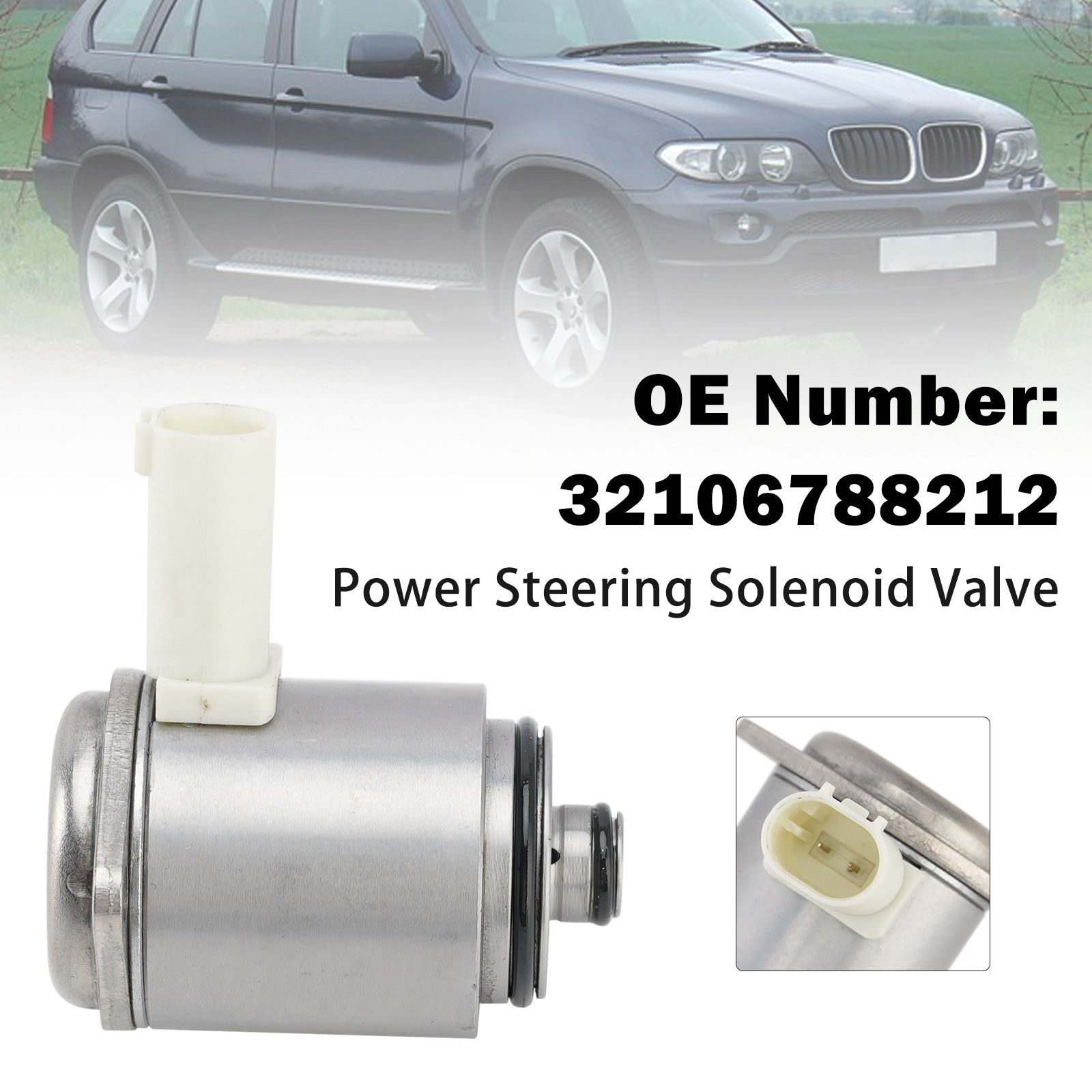 Power Steering Solenoid Valve 32106788212 For BMW 328I 335I 09-13 535I 550I 11-16