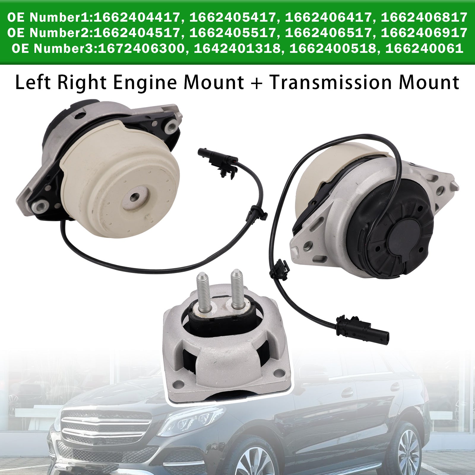 3x Left & Right Transmission + Engine Mounts For Benz W166 GL350 ML350