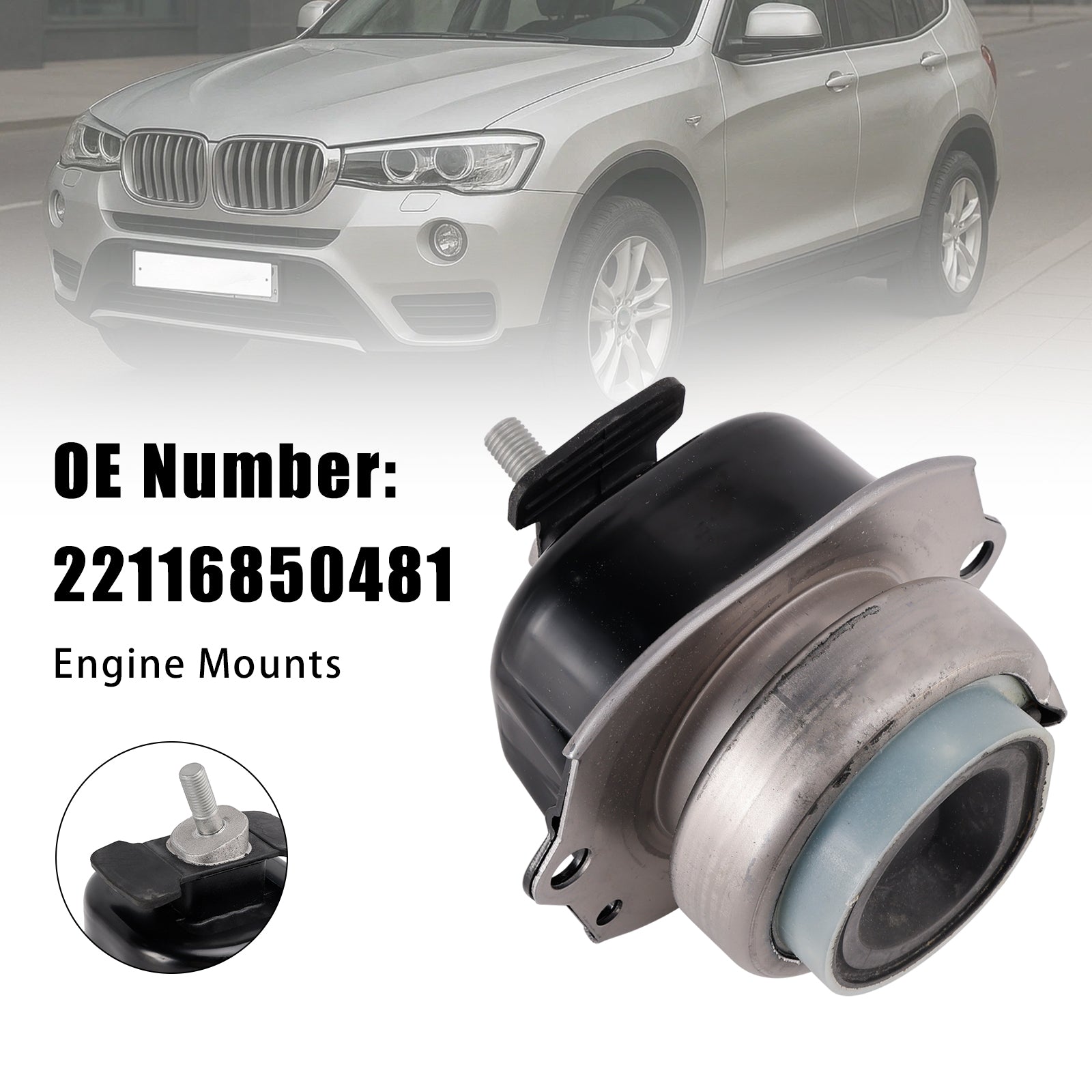 Engine Mounts 22116850481 For BMW X3 F25 20d xDrive N47 2010-2014
