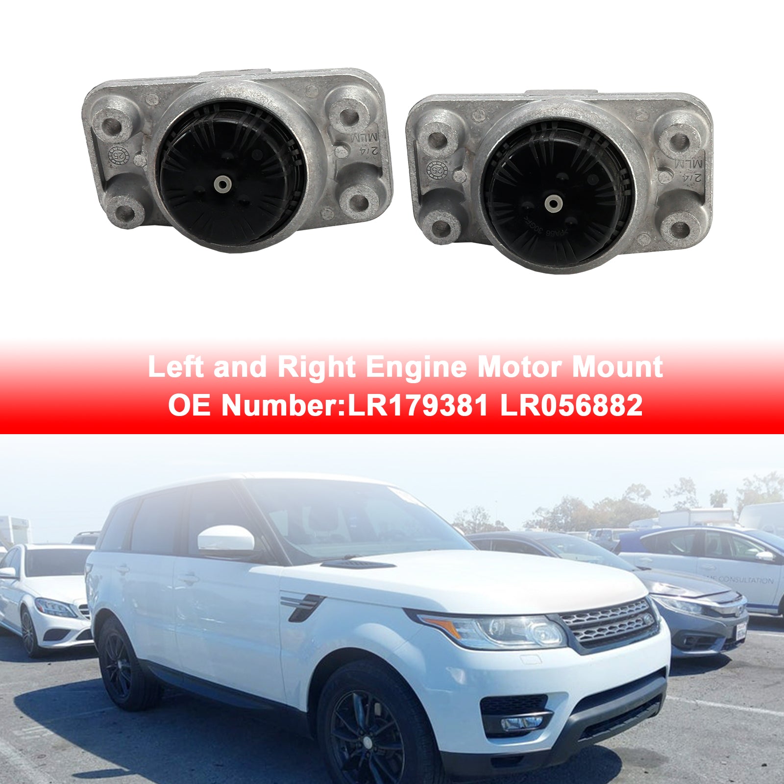 Left and Right Engine Motor Mount LR179381 LR056882 For Land Rover Range Sport