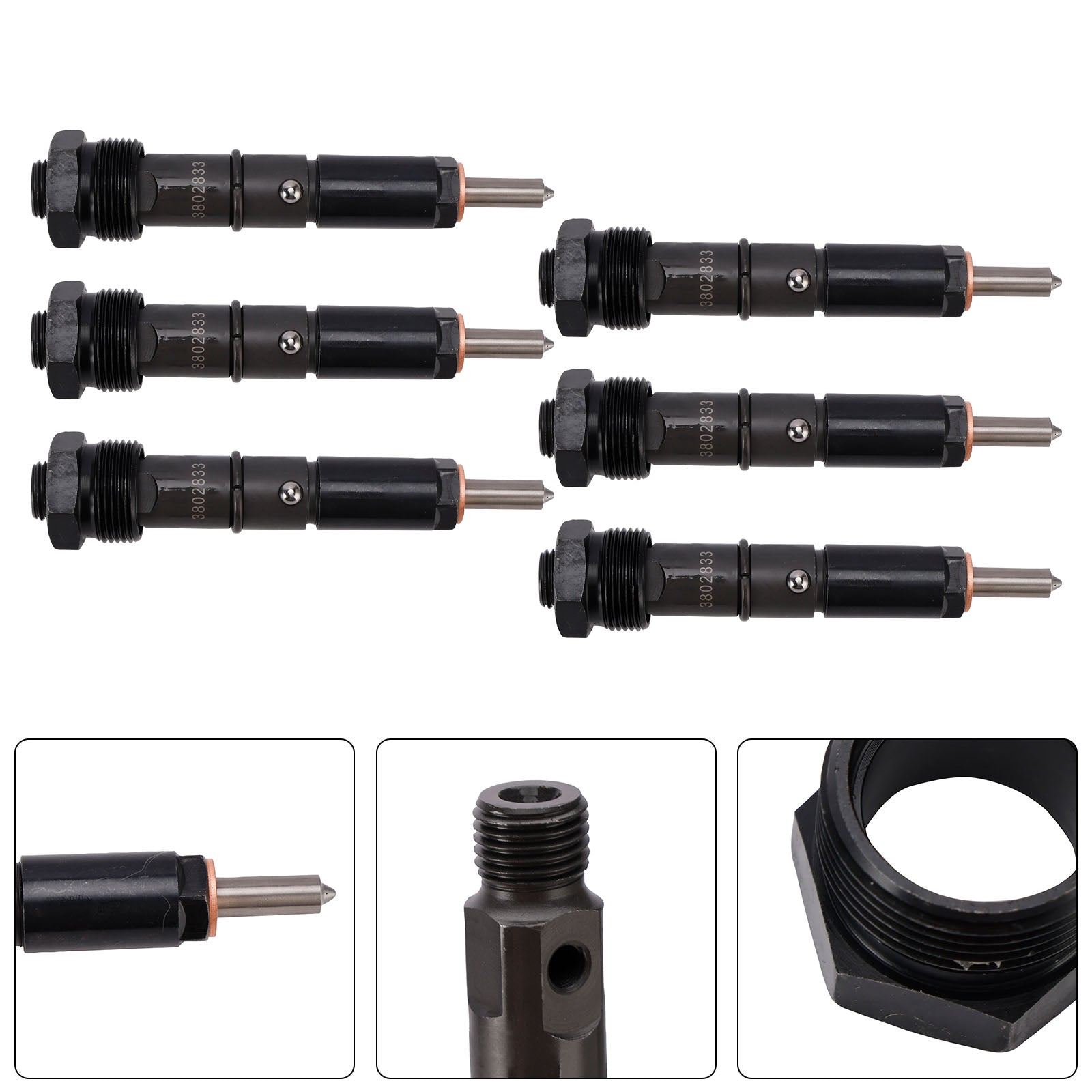 6PC 3865968 Fuel Injectors 3802833 For Cummins Marine Injector 6BTA 5.9L