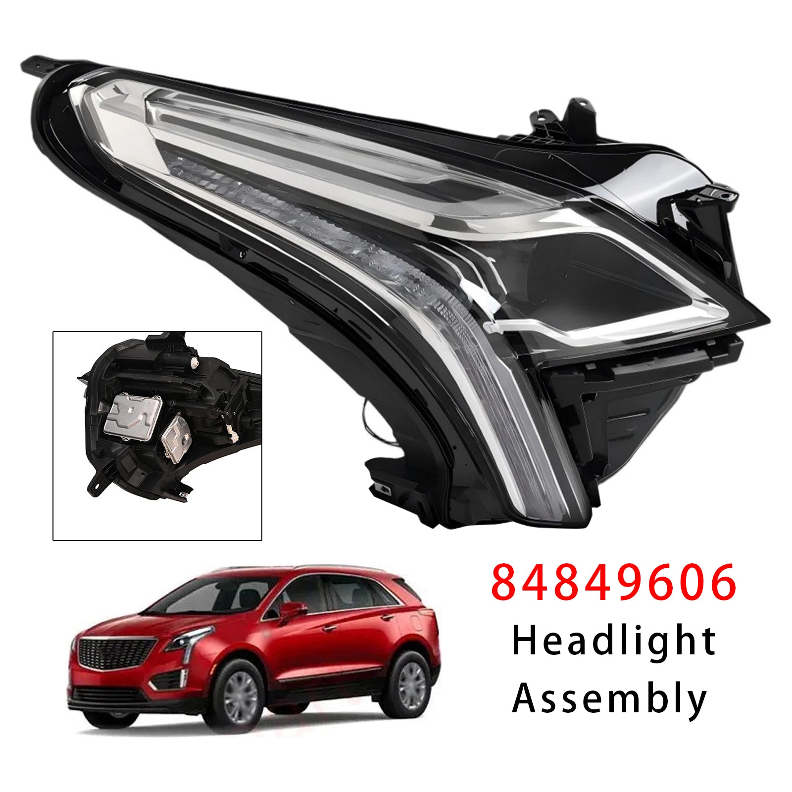 Right LED Headlight Assembly 84849606 For Cadillac XT5 2020-2023
