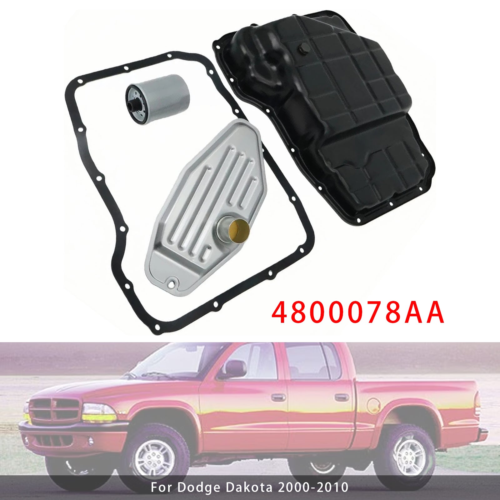 Transmission Oil Pan+Gasket+Filter 4800078AA For Jeep Grand Cherokee Dakota