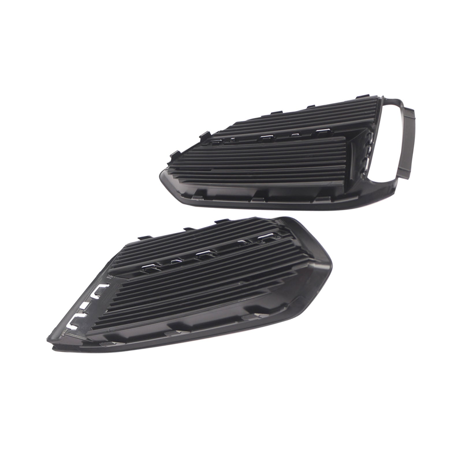 Black/Chrome Front Bumper Fog Light Grille Cover Bezel Fit Audi A5 2017-2019