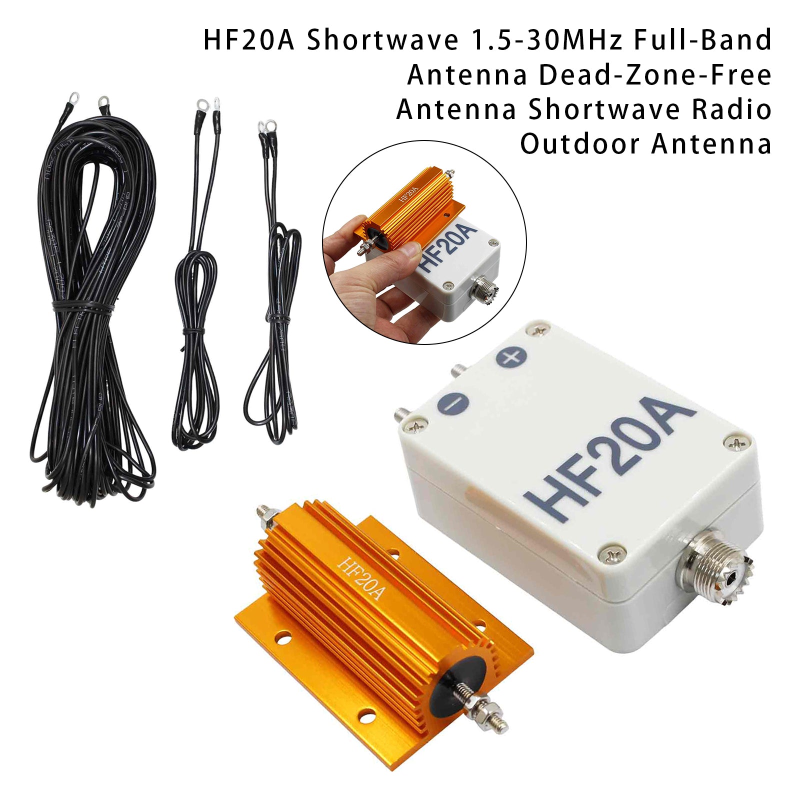 HF20A Shortwave 1.5-30MHz Full-Band Antenna Shortwave Radio Outdoor Antenna