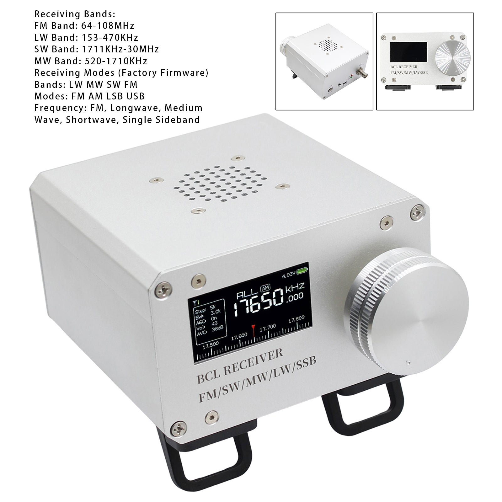 Si4732 Full-Band Radio Receiver BCL High-Performance Radio Receiver FM LW MW SW