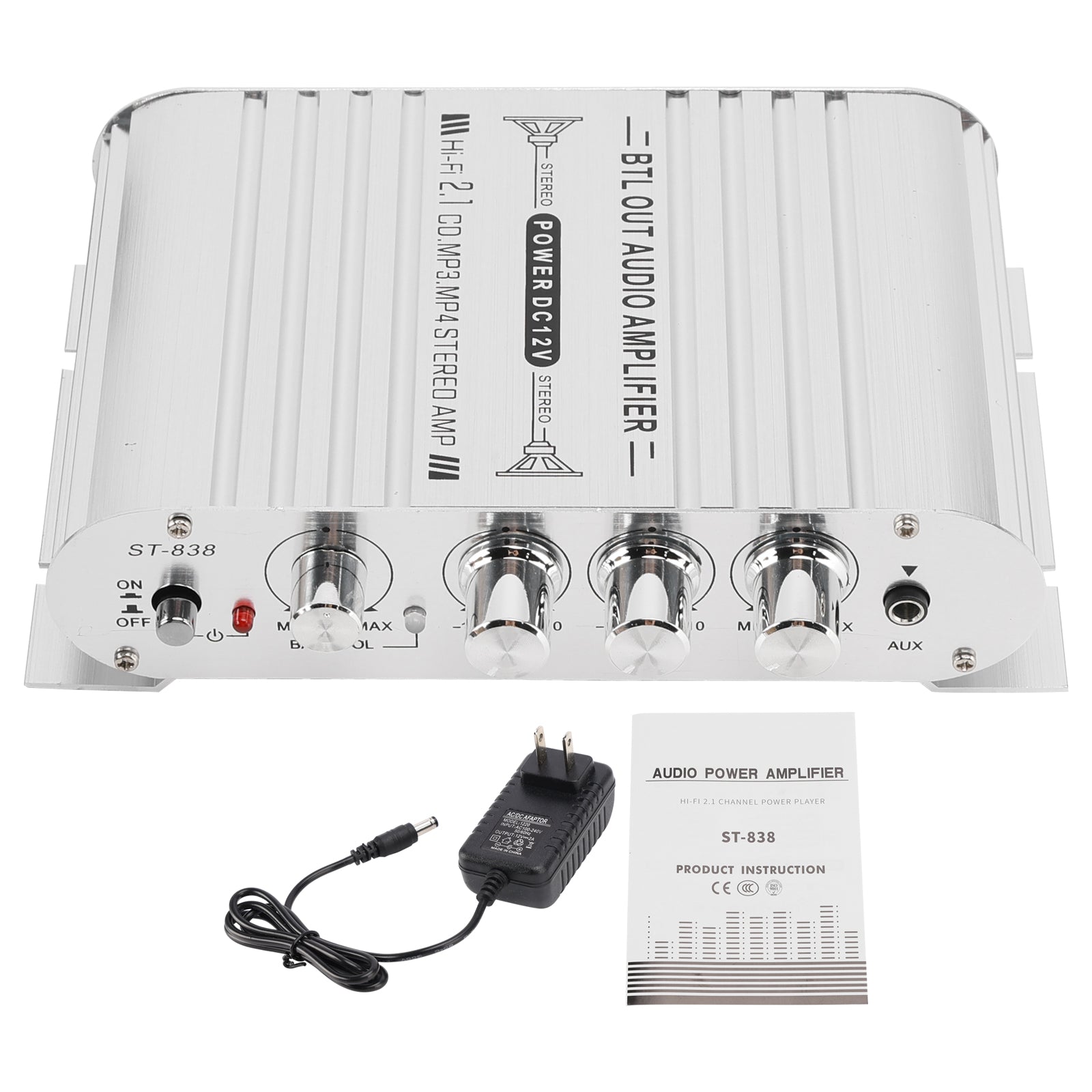 2.1 Bluetooth Stereo Hifi Car Home Car Audio Car Amplifier AMP Sound Speaker EDR