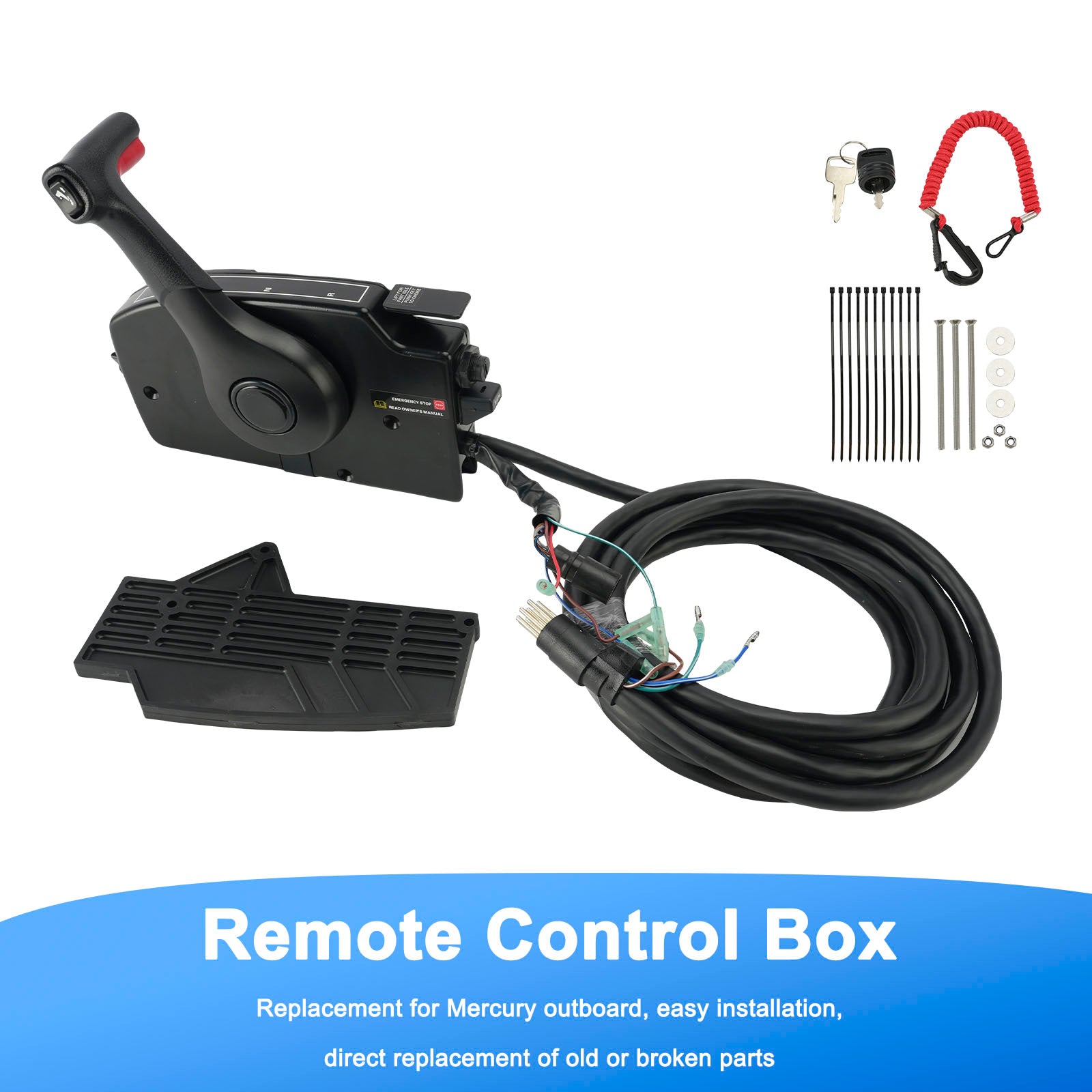 Remote Control Box 881170A15 for Mercury Outboard Side Mount Trim Tilt 8 Pin