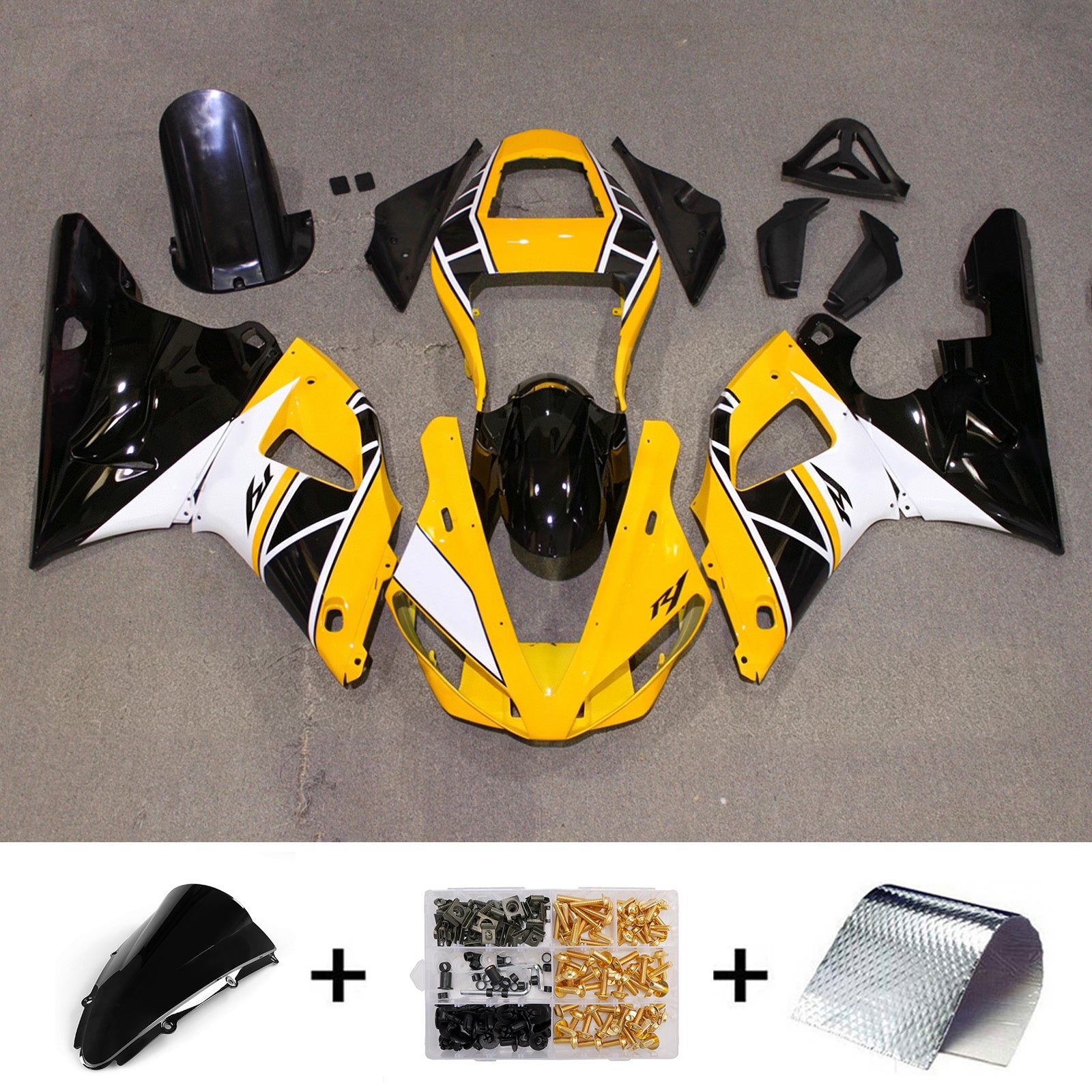 Injection Fairing Kit Bodywork Plastic ABS fit For Yamaha YZF-R1 2000-2001