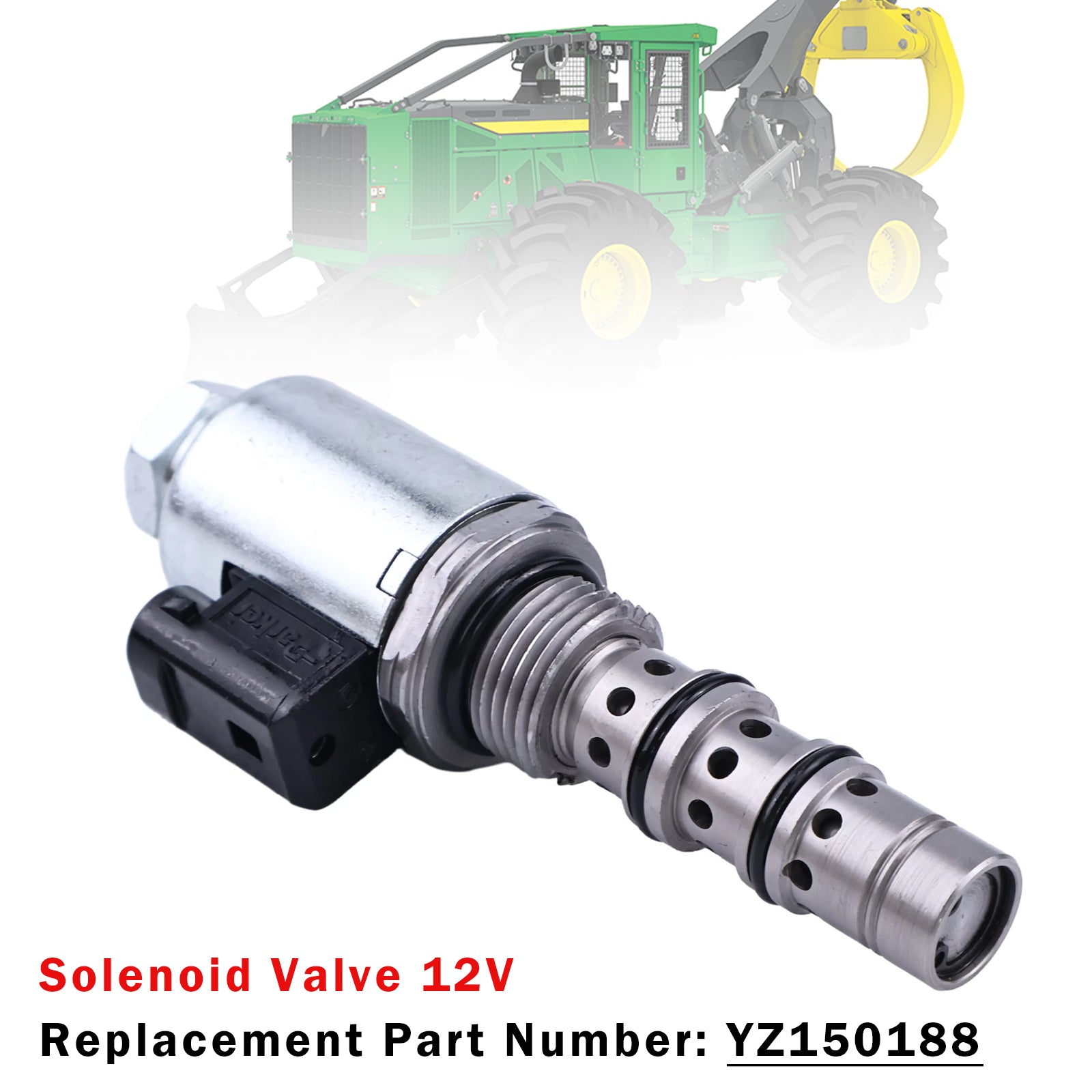 YZ150188 12V Solenoid For John Deere 6068 Engine 640G-III 648G-III AG150 AG250