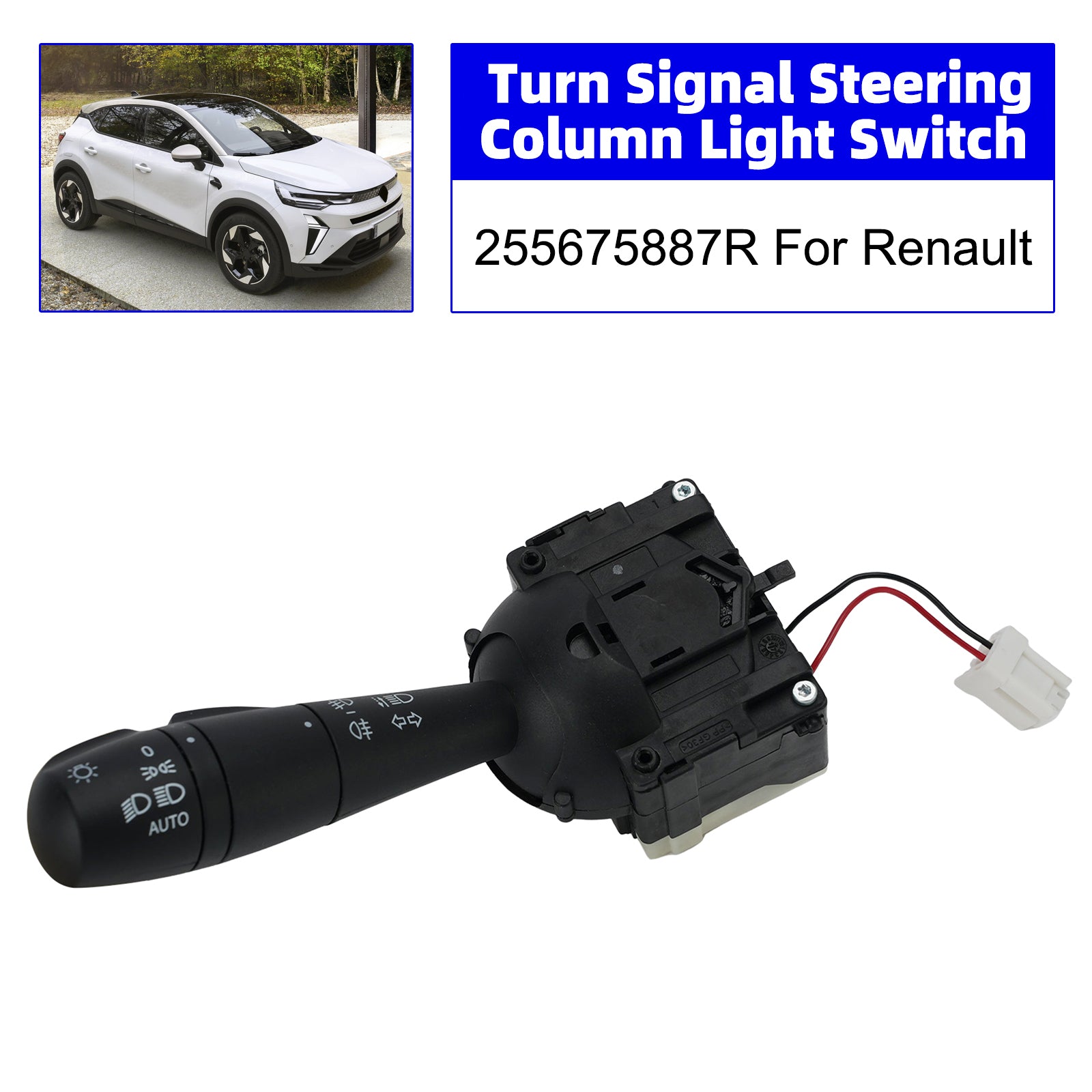 255675887R Turn Signal Steering Column Light Switch For Renault Clio 2012-2021