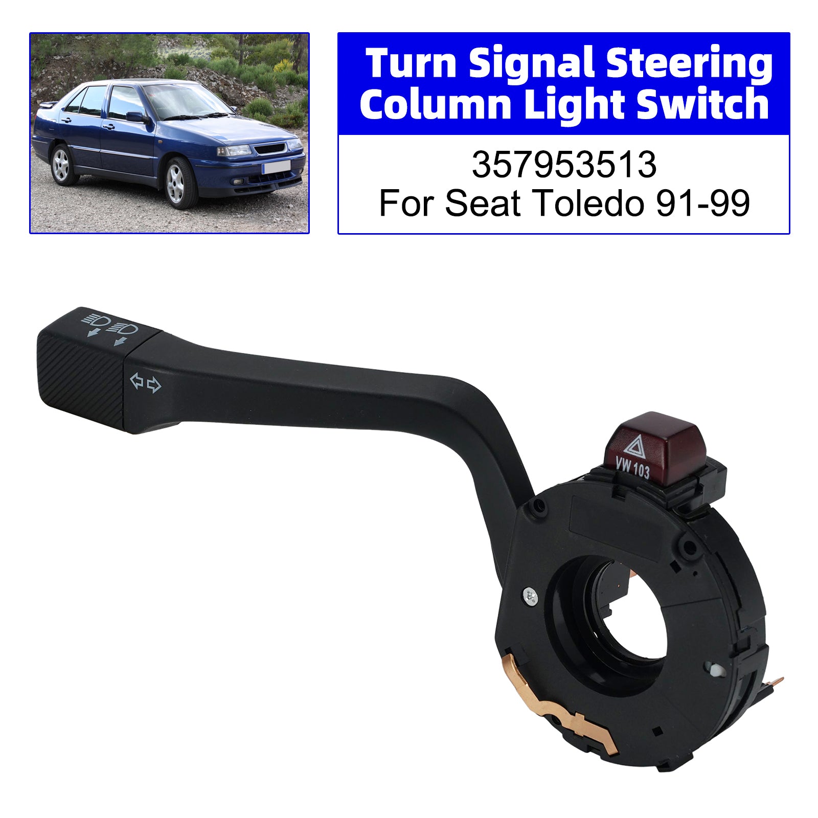 357953513 Turn Signal Steering Column Light Switch For Seat Toledo 1991-1999