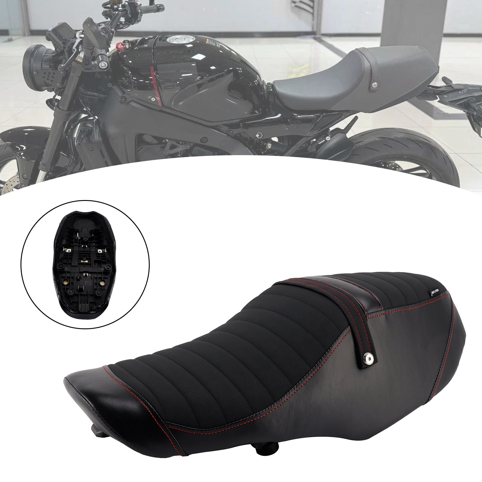 Front Raider Seat Driver Cushion Pu Fit Black For Yamaha Xsr900 Xsr 900 22-25