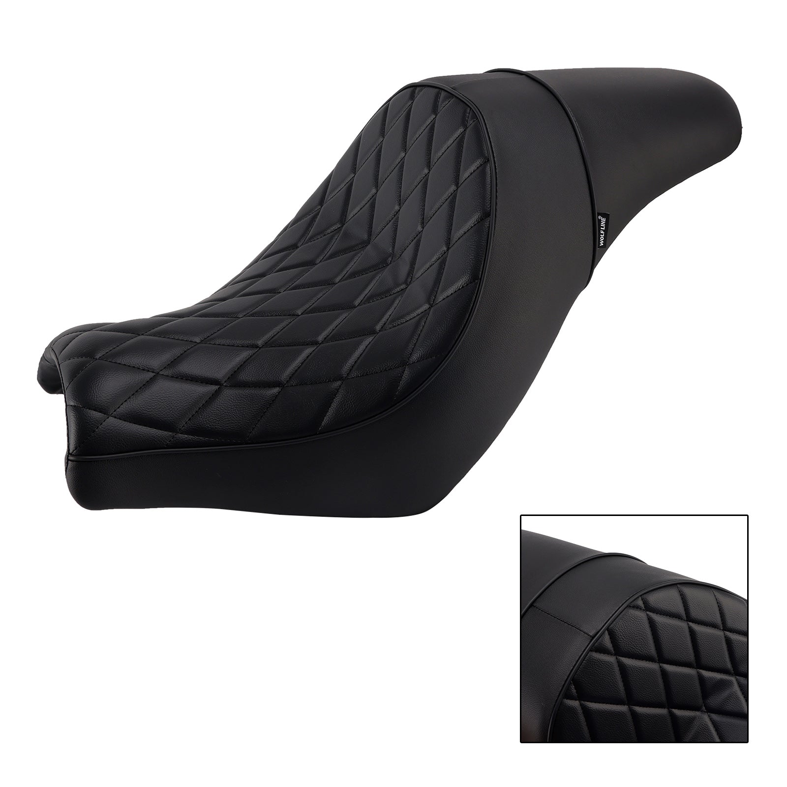 Front Raider Seat Driver Cushion Pu Fit Black For Kawasaki Vulcan S En650 15-25